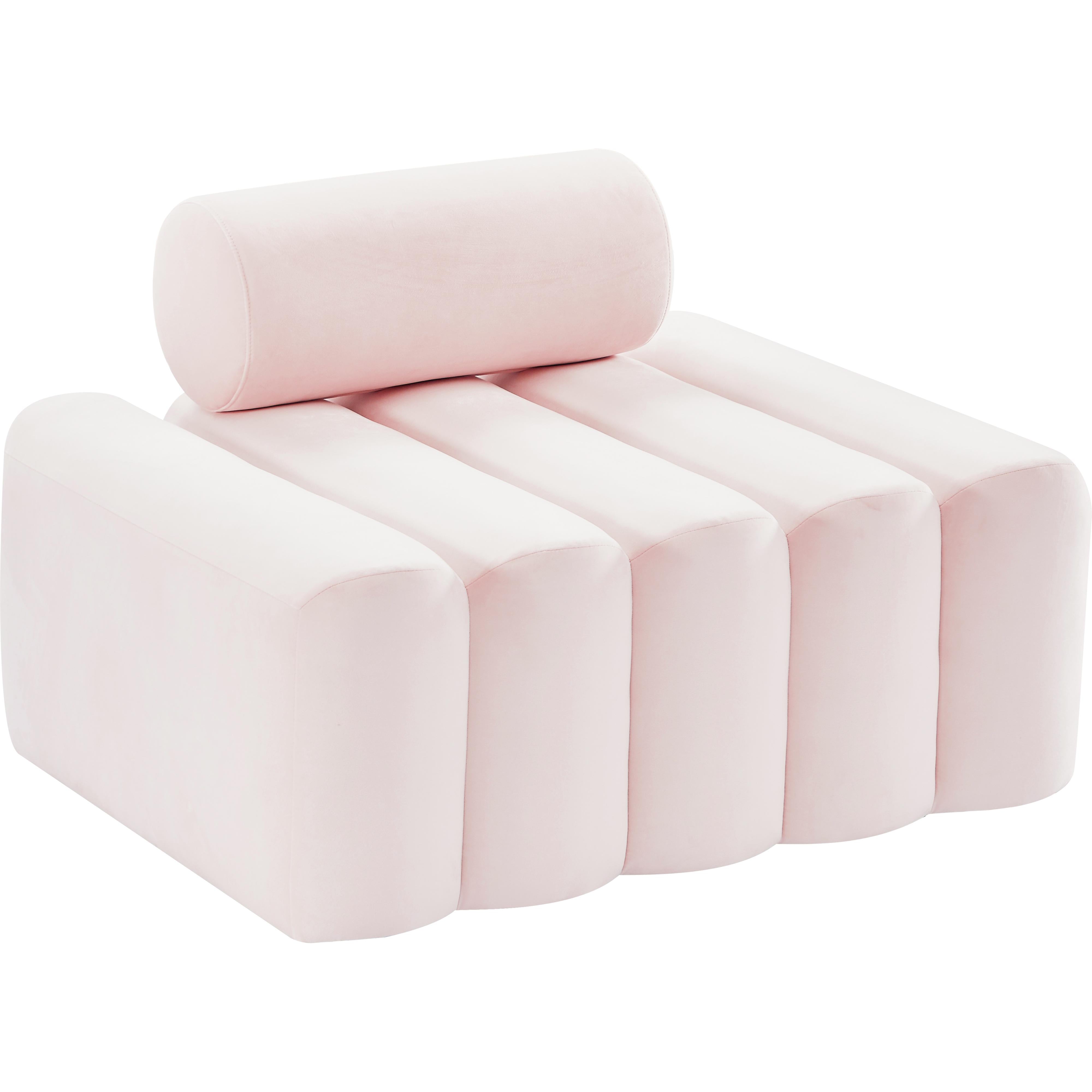 Meridian Melody Pink Velvet Chair