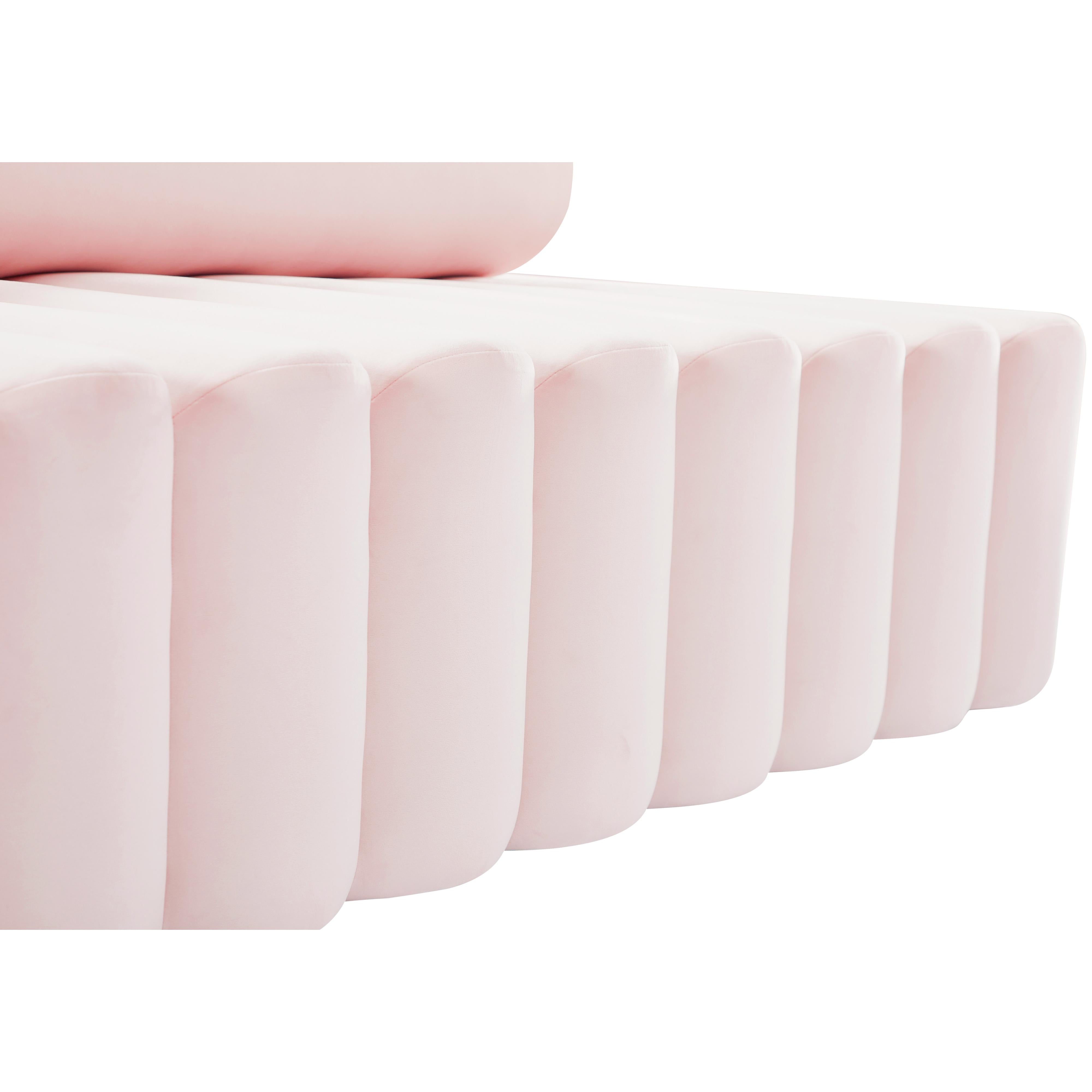 Meridian Melody Pink Velvet Chair