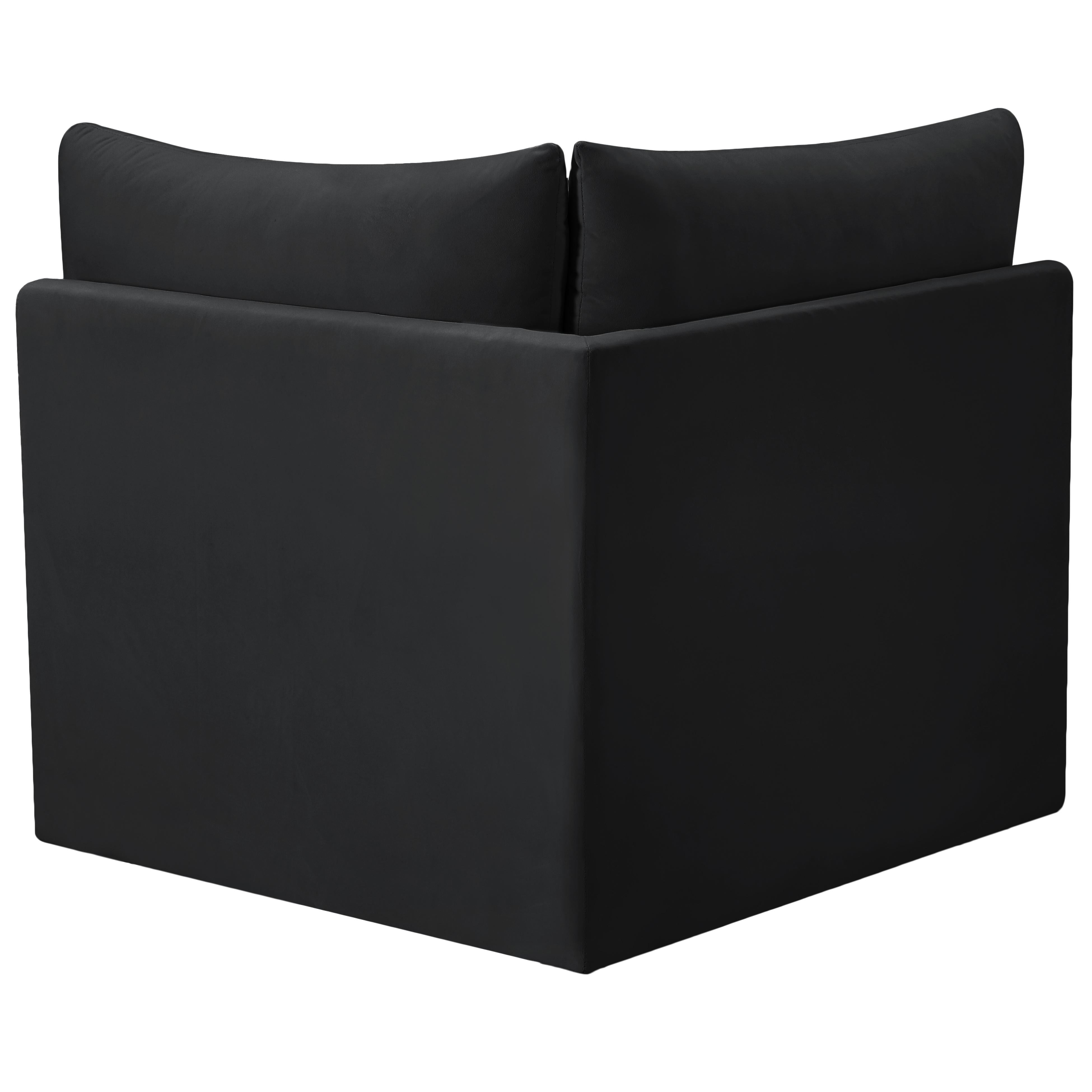 Meridian Jacob Black Velvet Corner