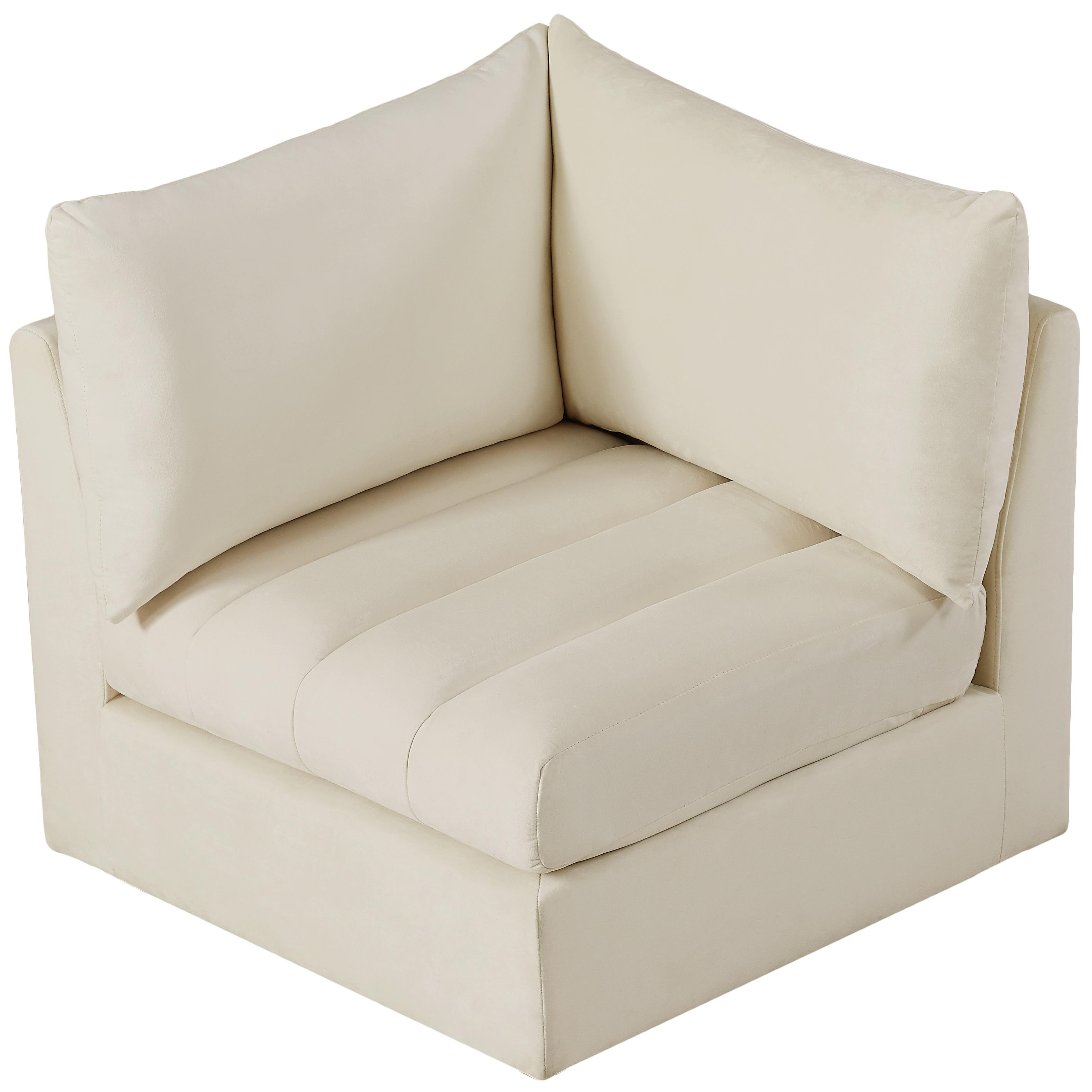 Meridian Jacob Cream Velvet Corner