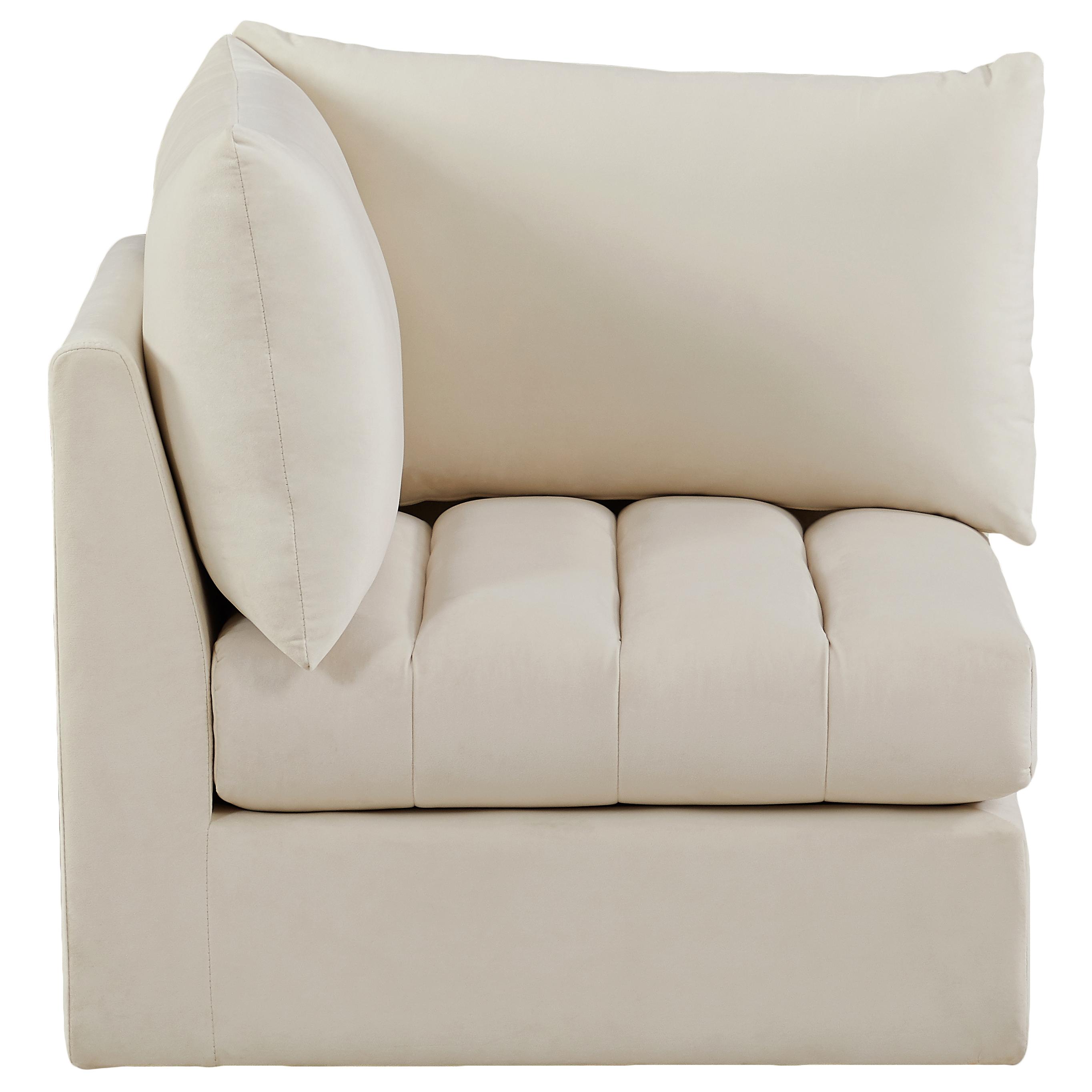 Meridian Jacob Cream Velvet Corner