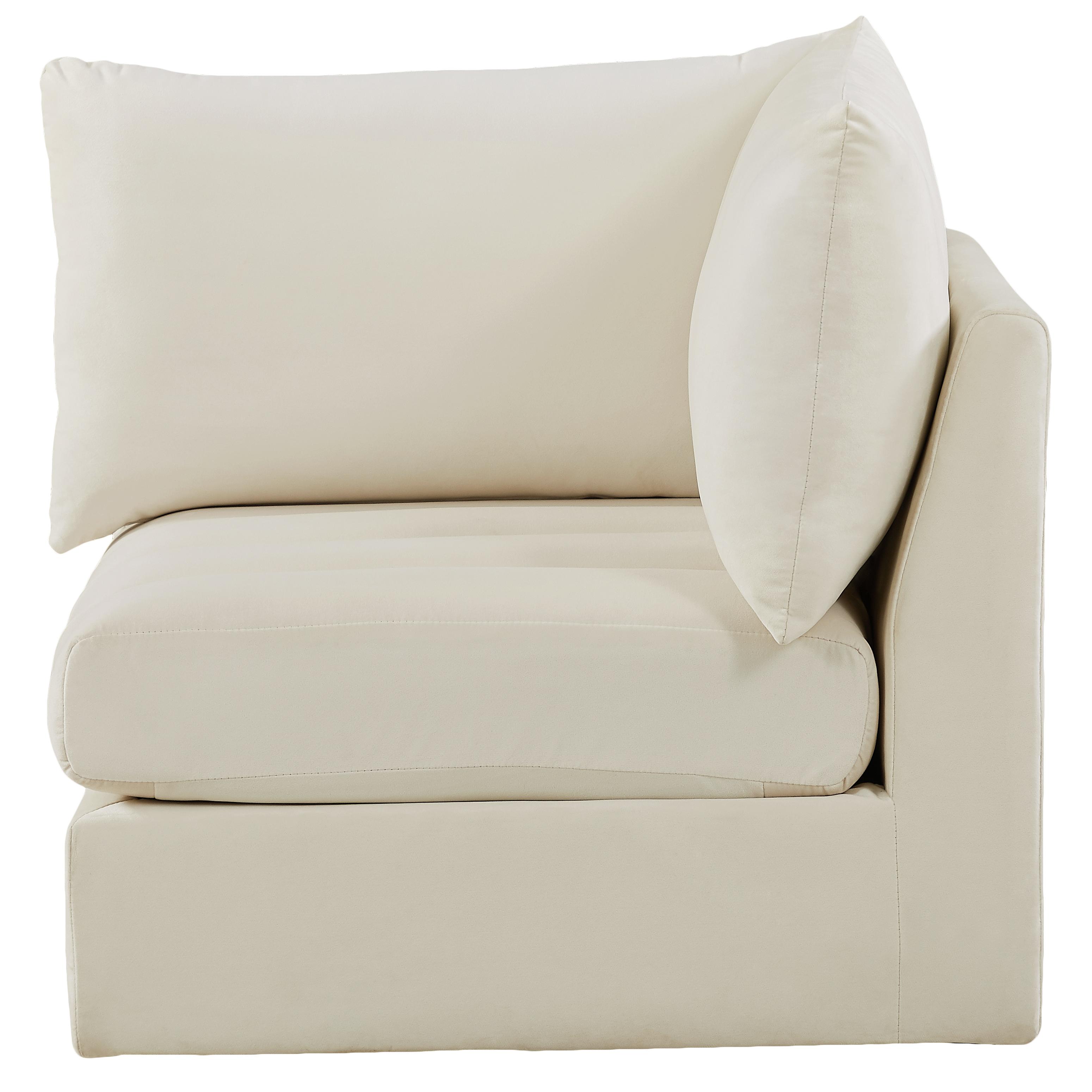 Meridian Jacob Cream Velvet Corner