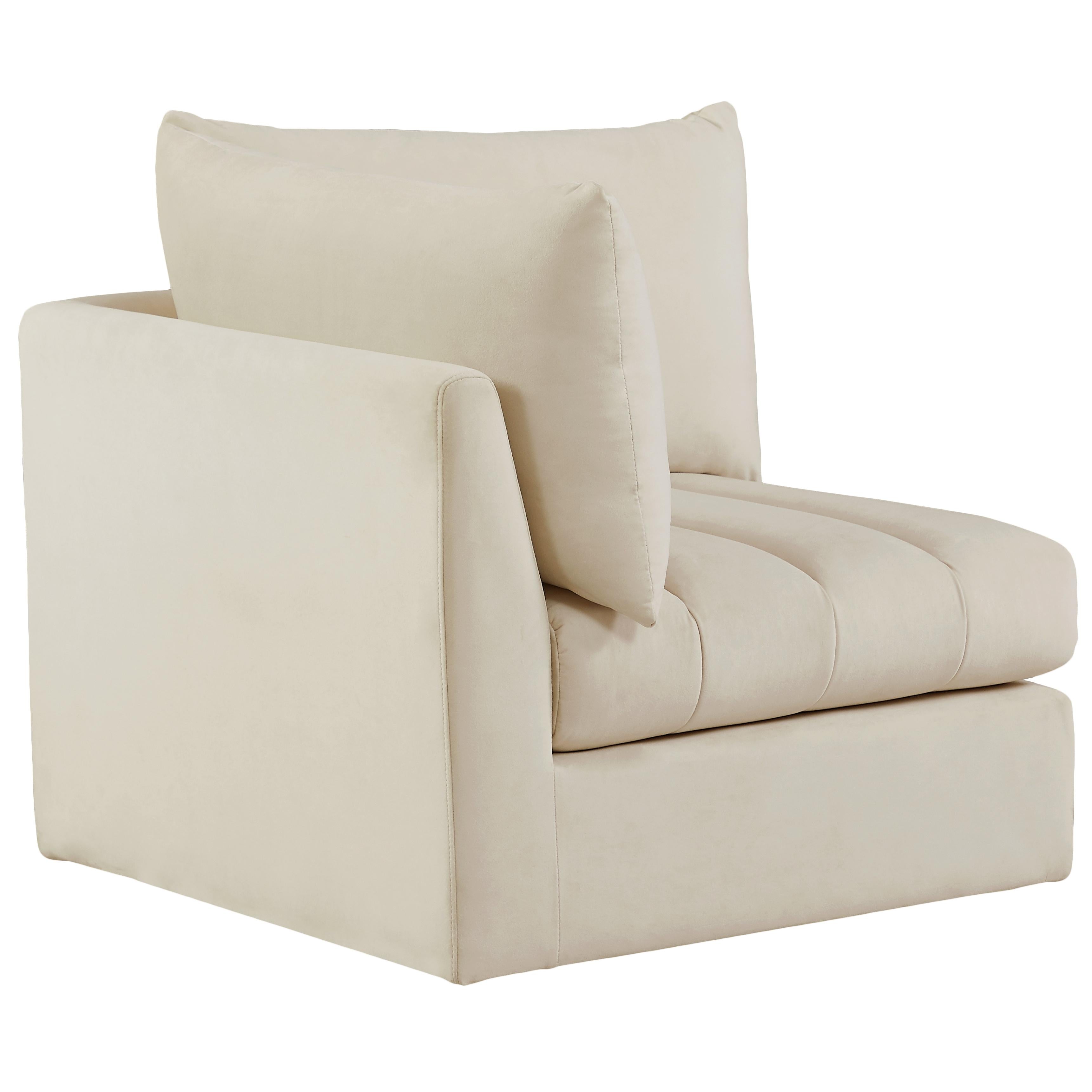 Meridian Jacob Cream Velvet Corner