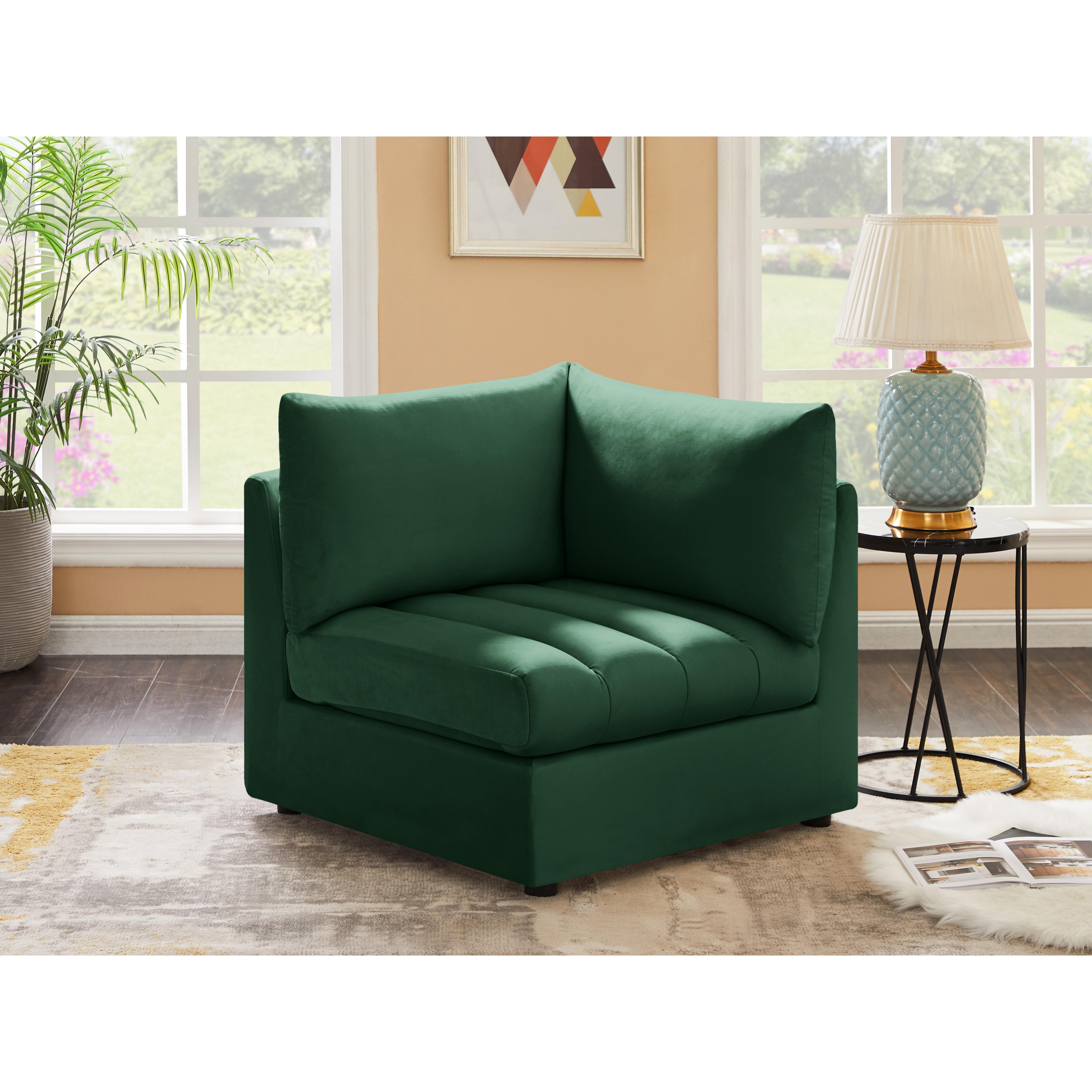Meridian Jacob Green Velvet Corner