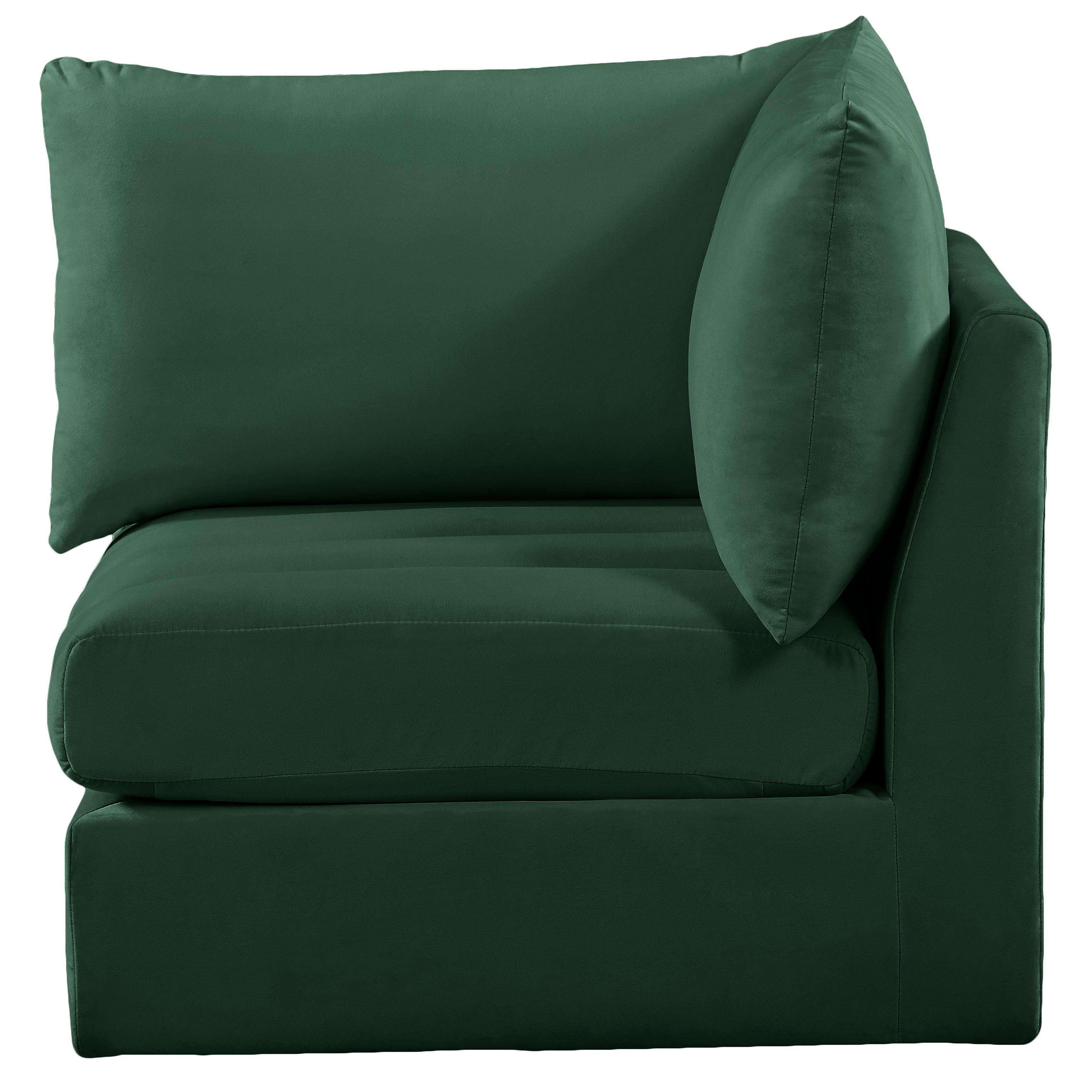 Meridian Jacob Green Velvet Corner