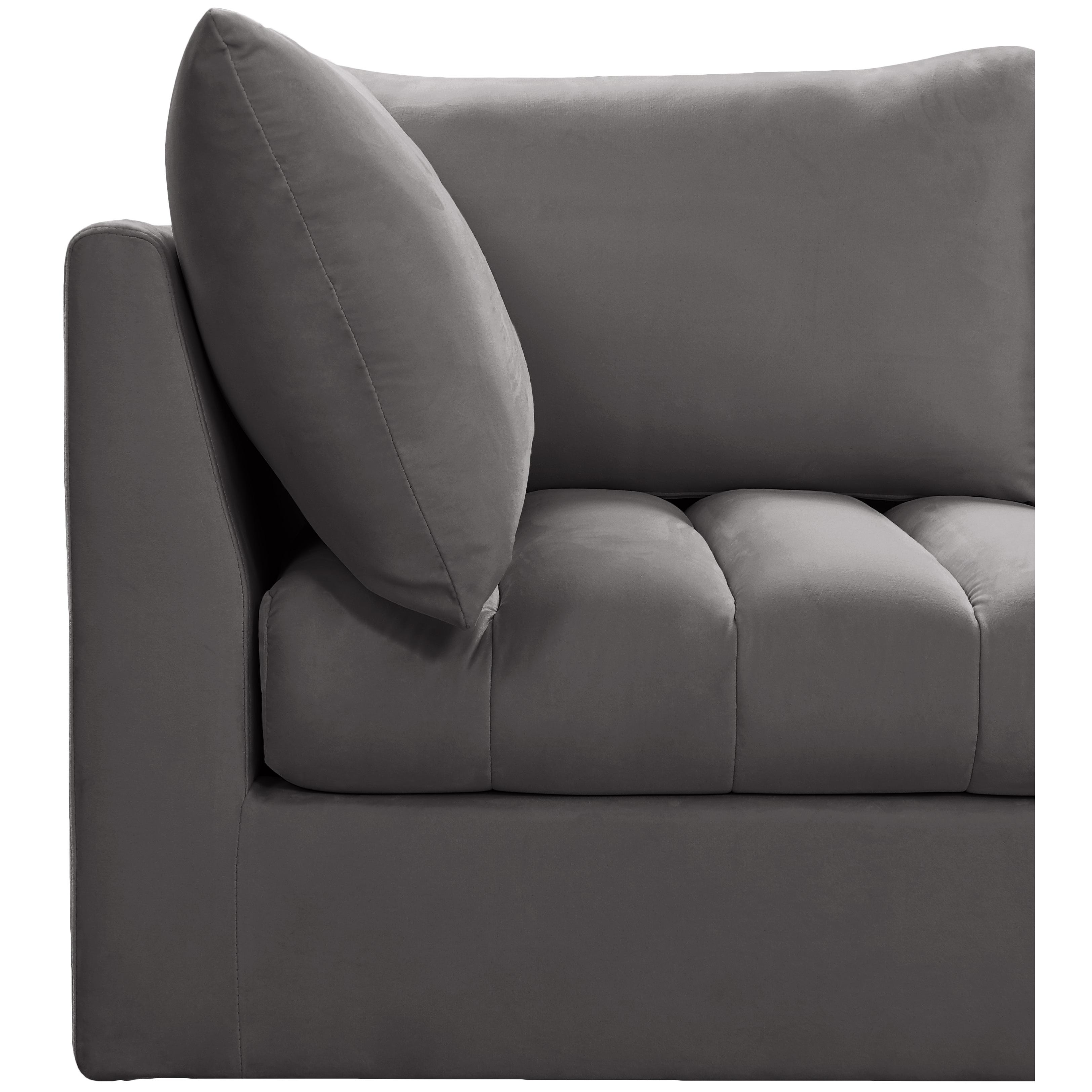 Meridian Jacob Grey Velvet Corner