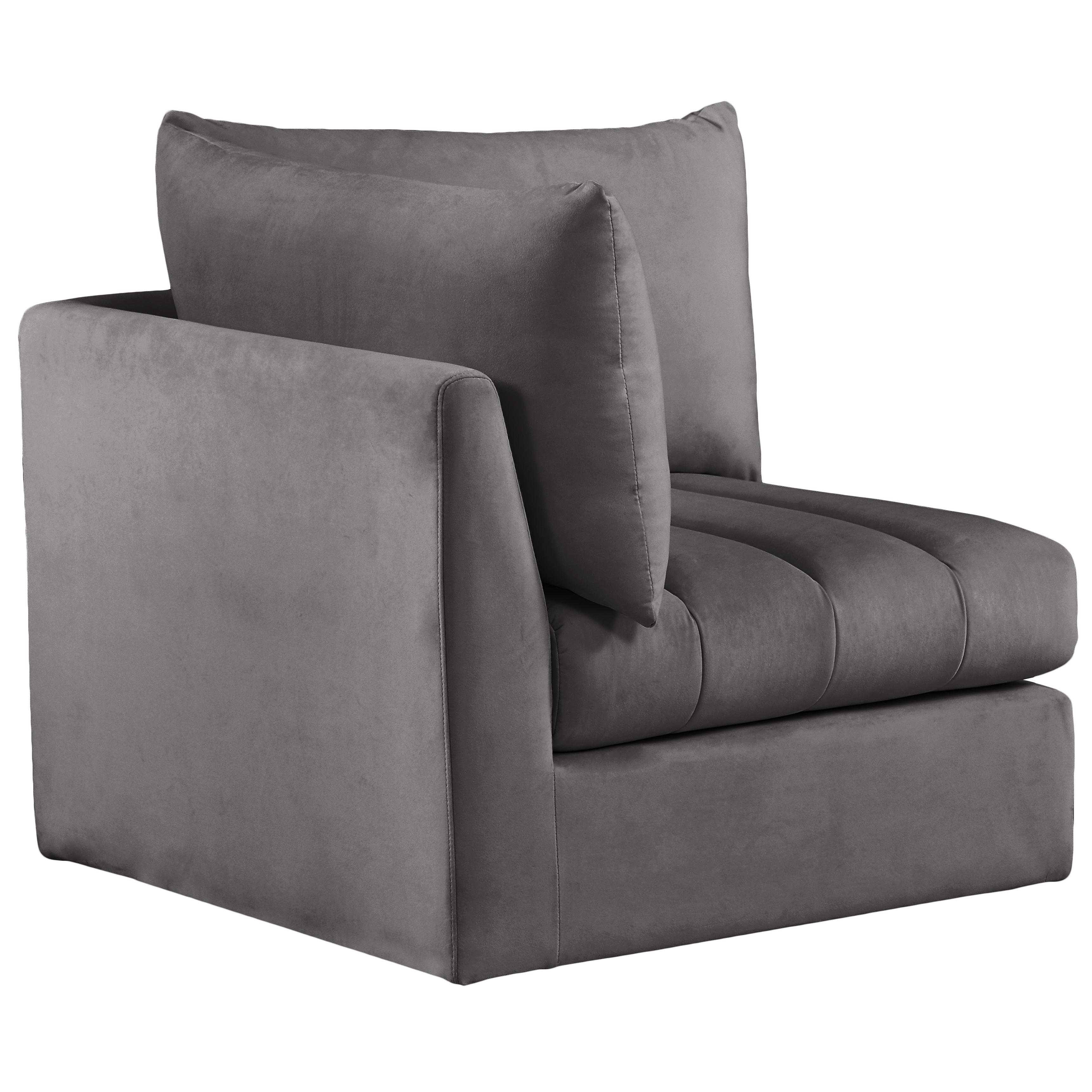 Meridian Jacob Grey Velvet Corner
