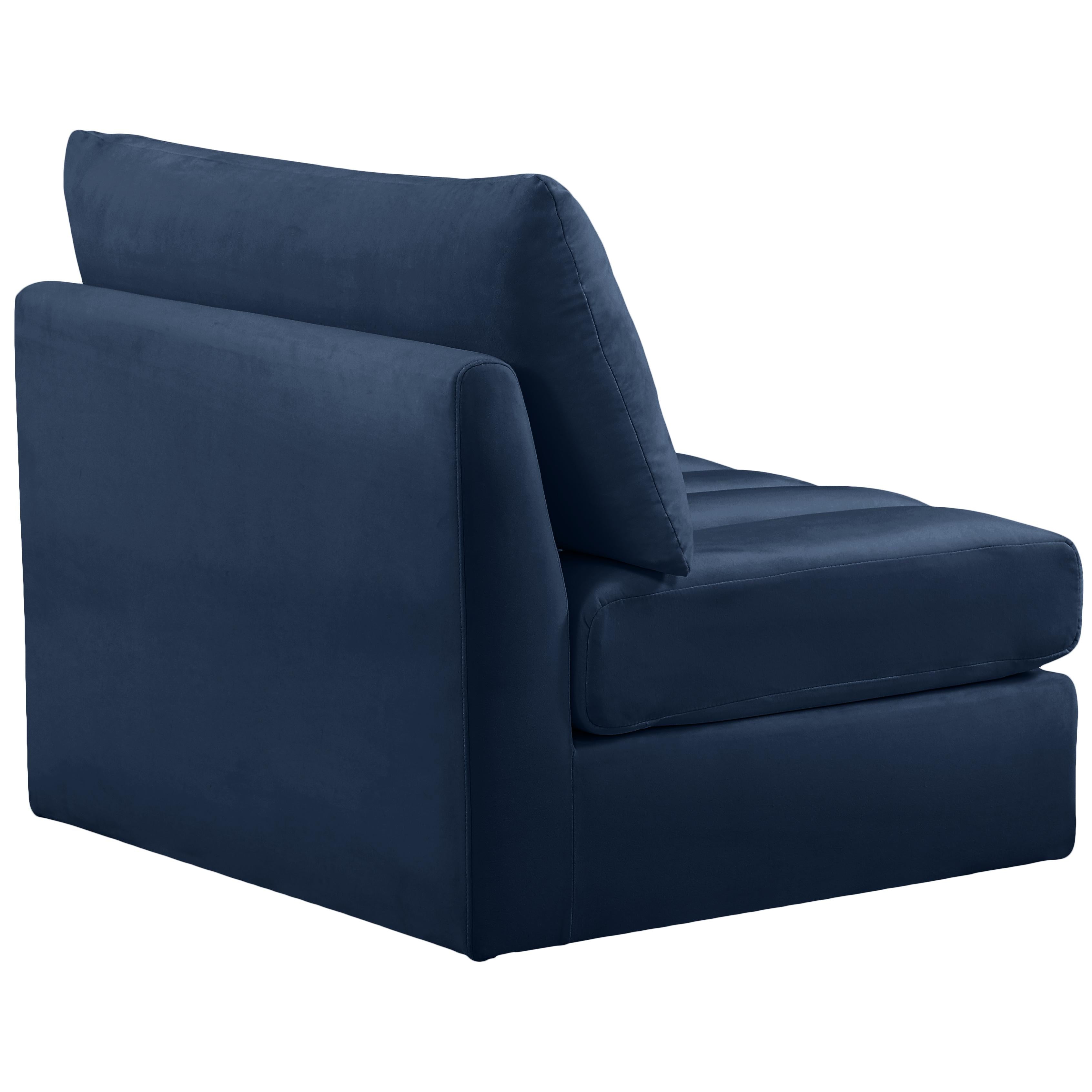 Meridian Jacob Navy Velvet Armless