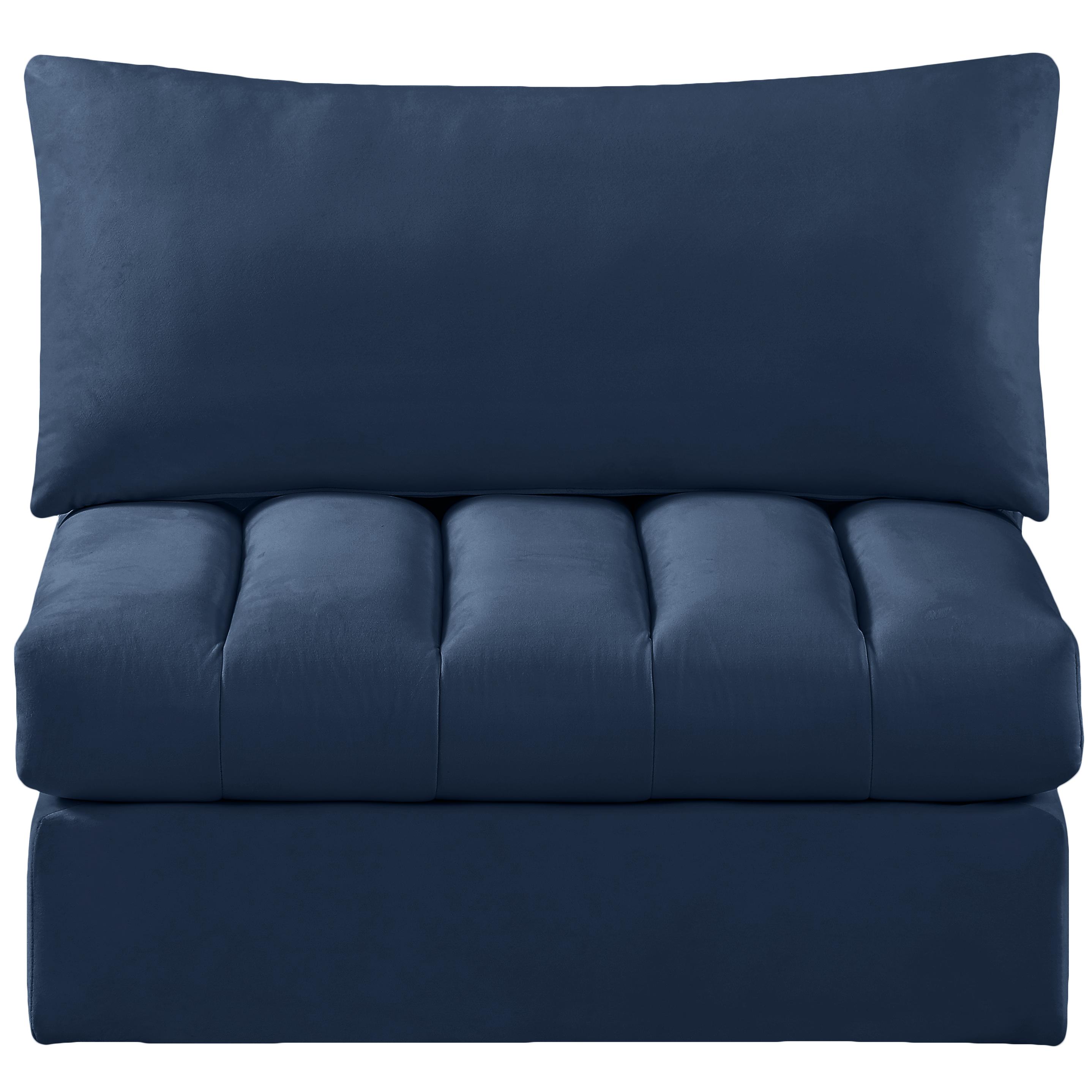 Meridian Jacob Navy Velvet Armless