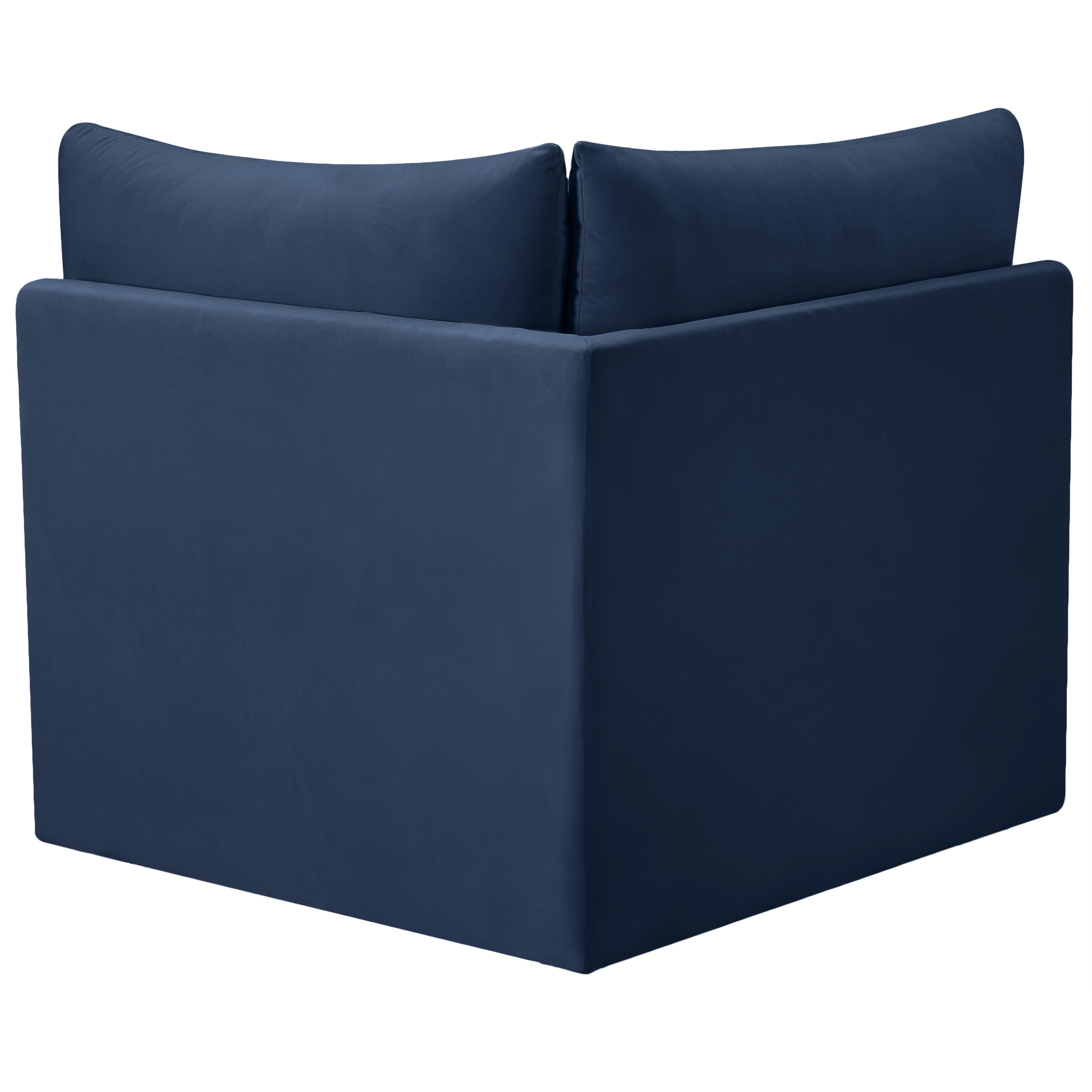 Meridian Jacob Navy Velvet Corner