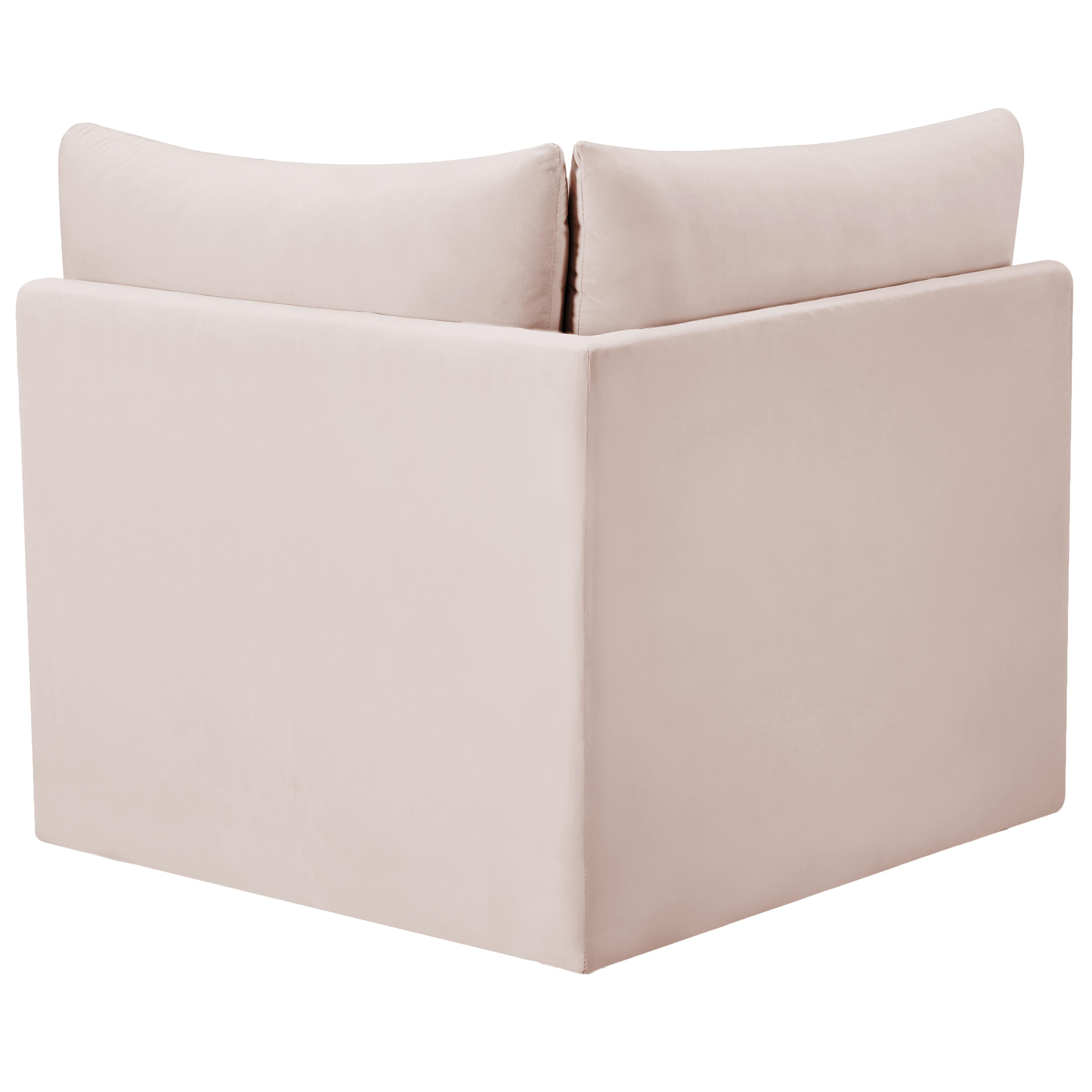 Meridian Jacob Pink Velvet Corner