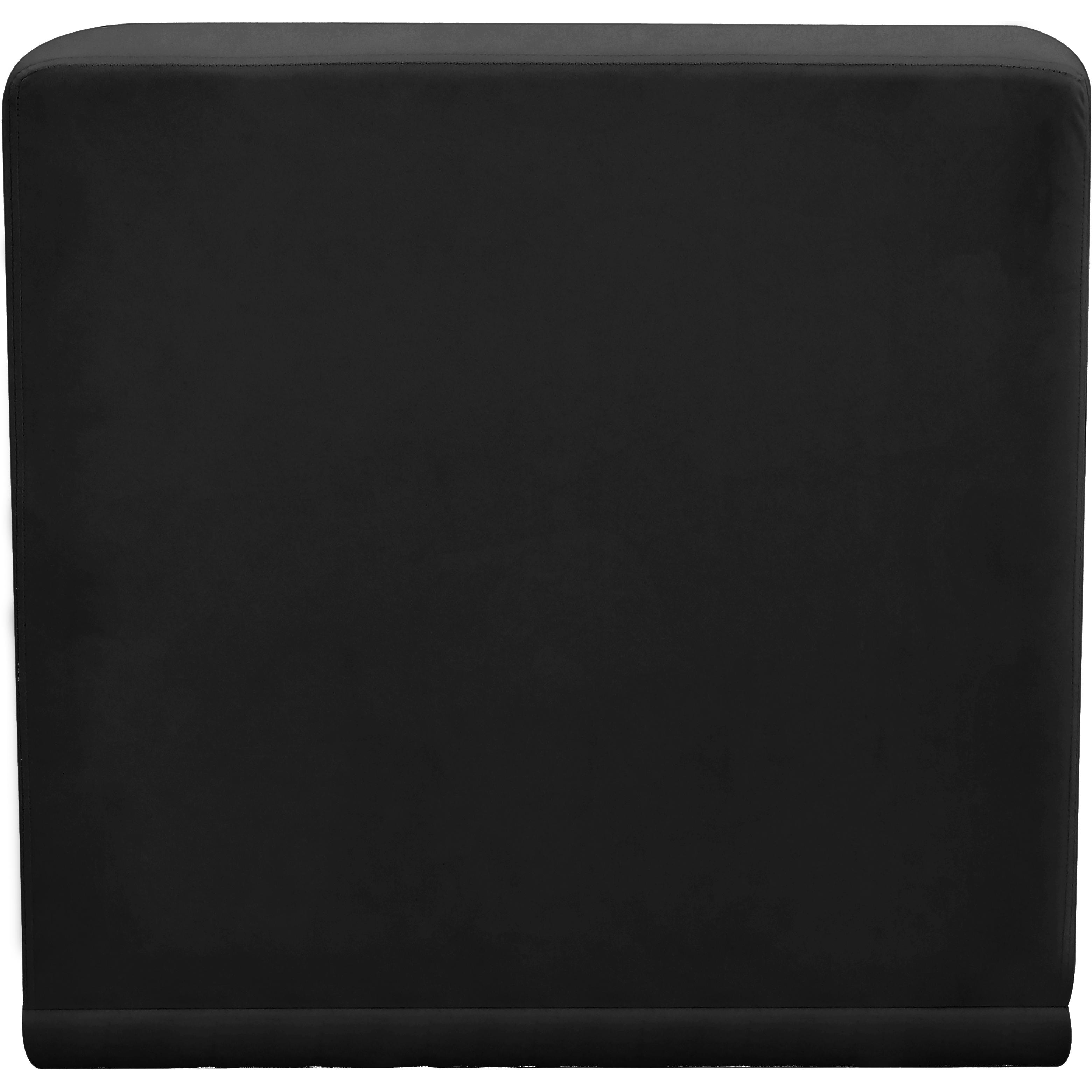 Meridian Relax Black Velvet Armless Chair