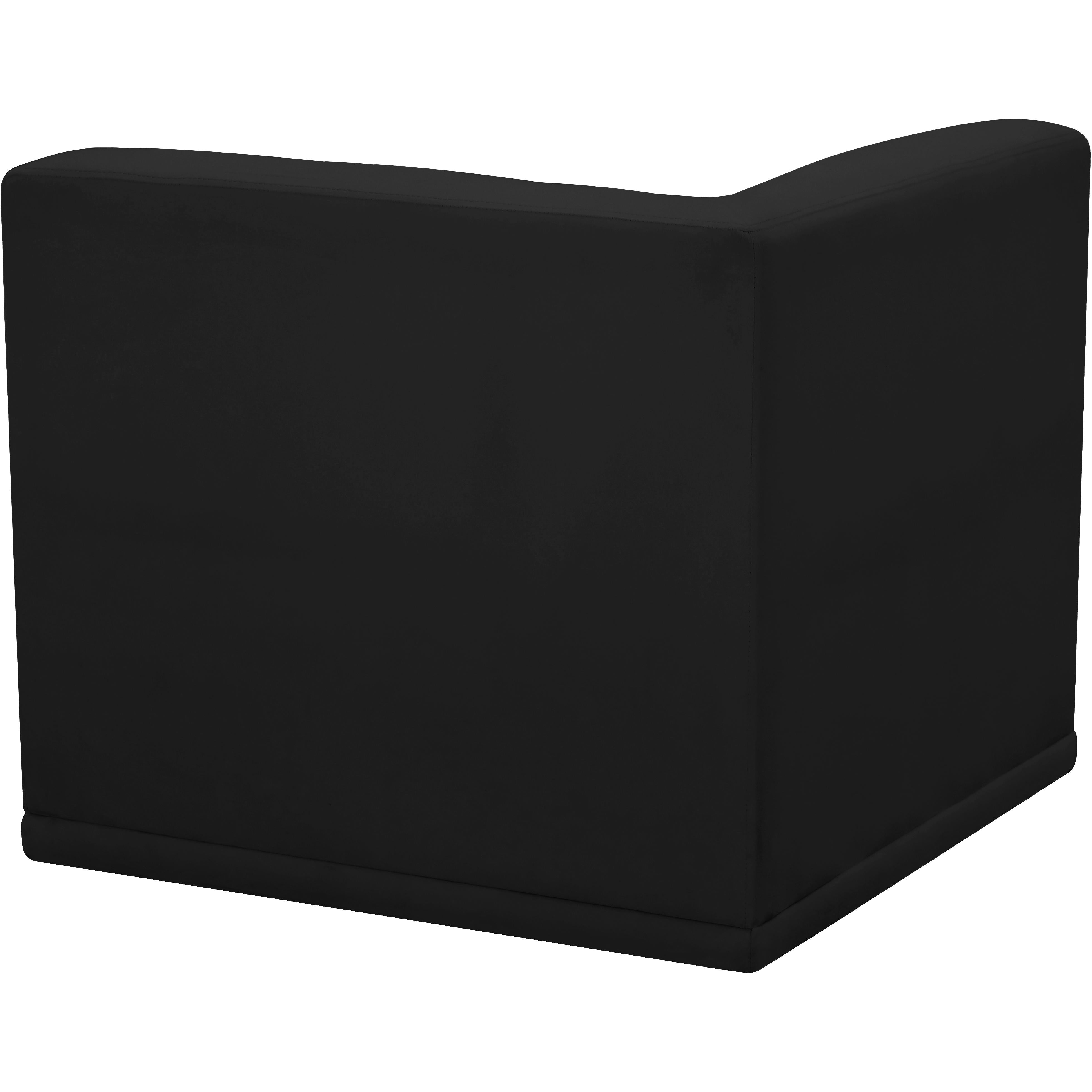 Meridian Relax Black Velvet Corner Chair