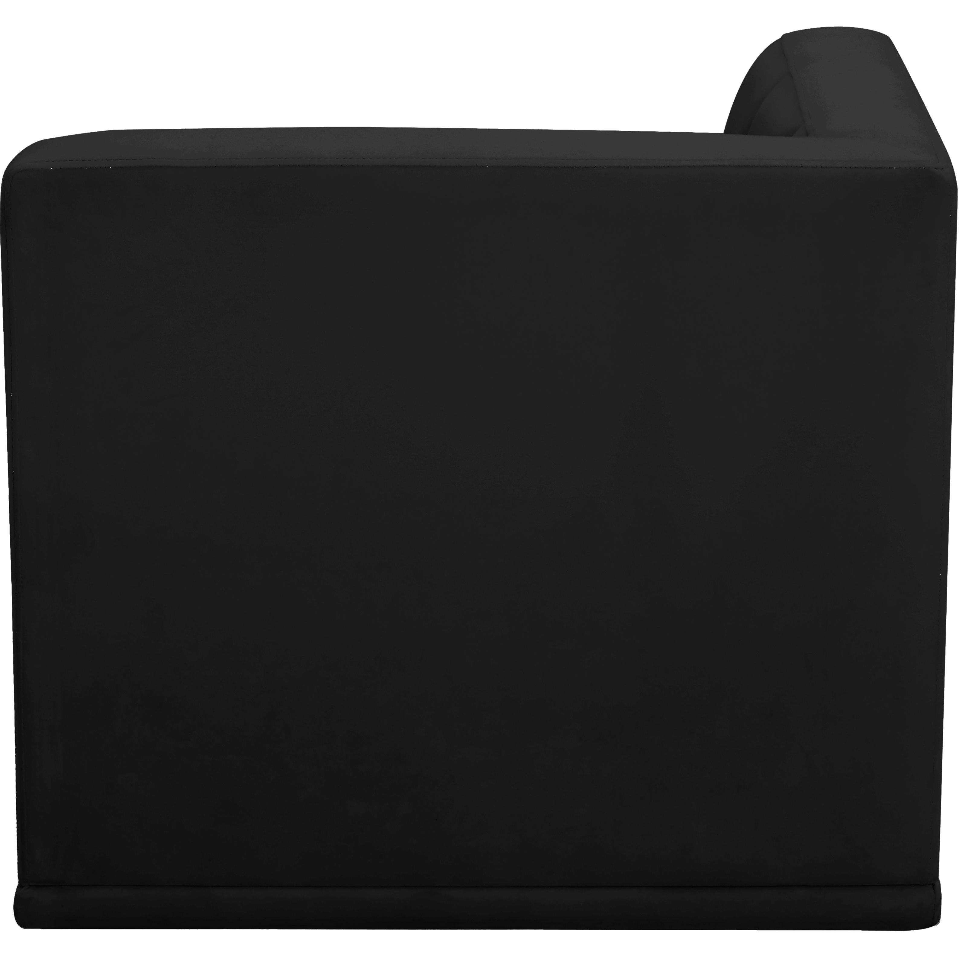 Meridian Relax Black Velvet Corner Chair