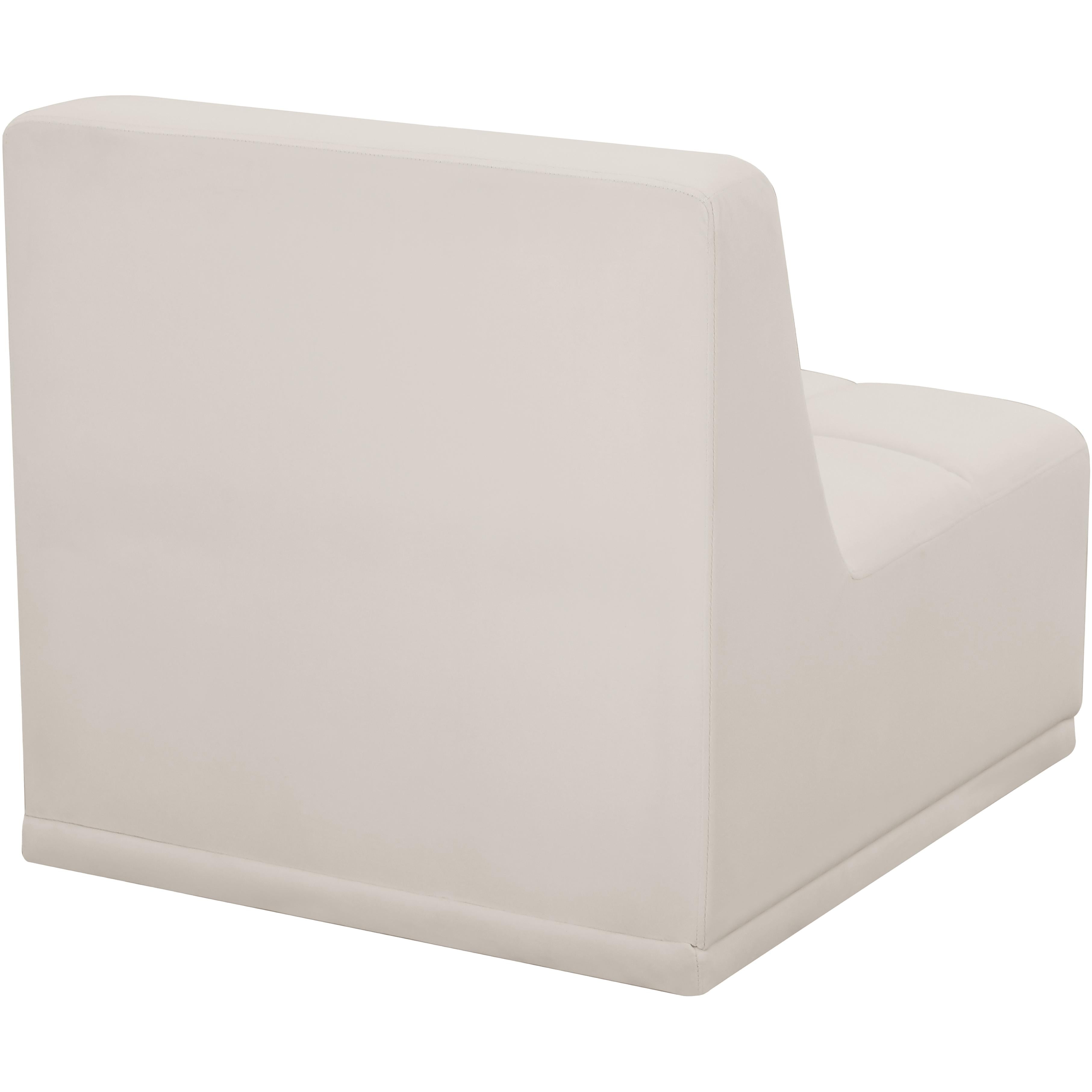 Meridian Relax Cream Velvet Armless Chair