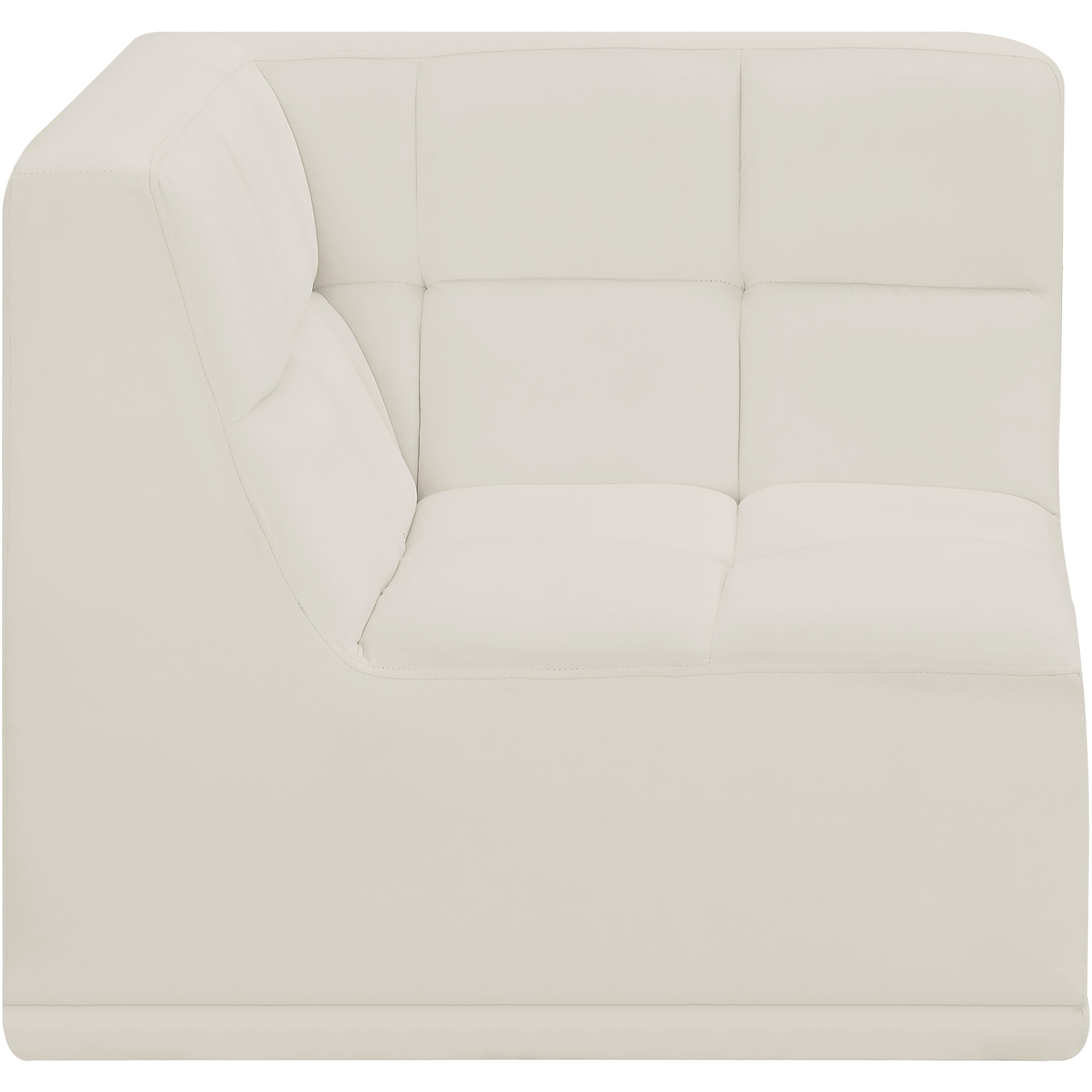 Meridian Relax Cream Velvet Corner Chair