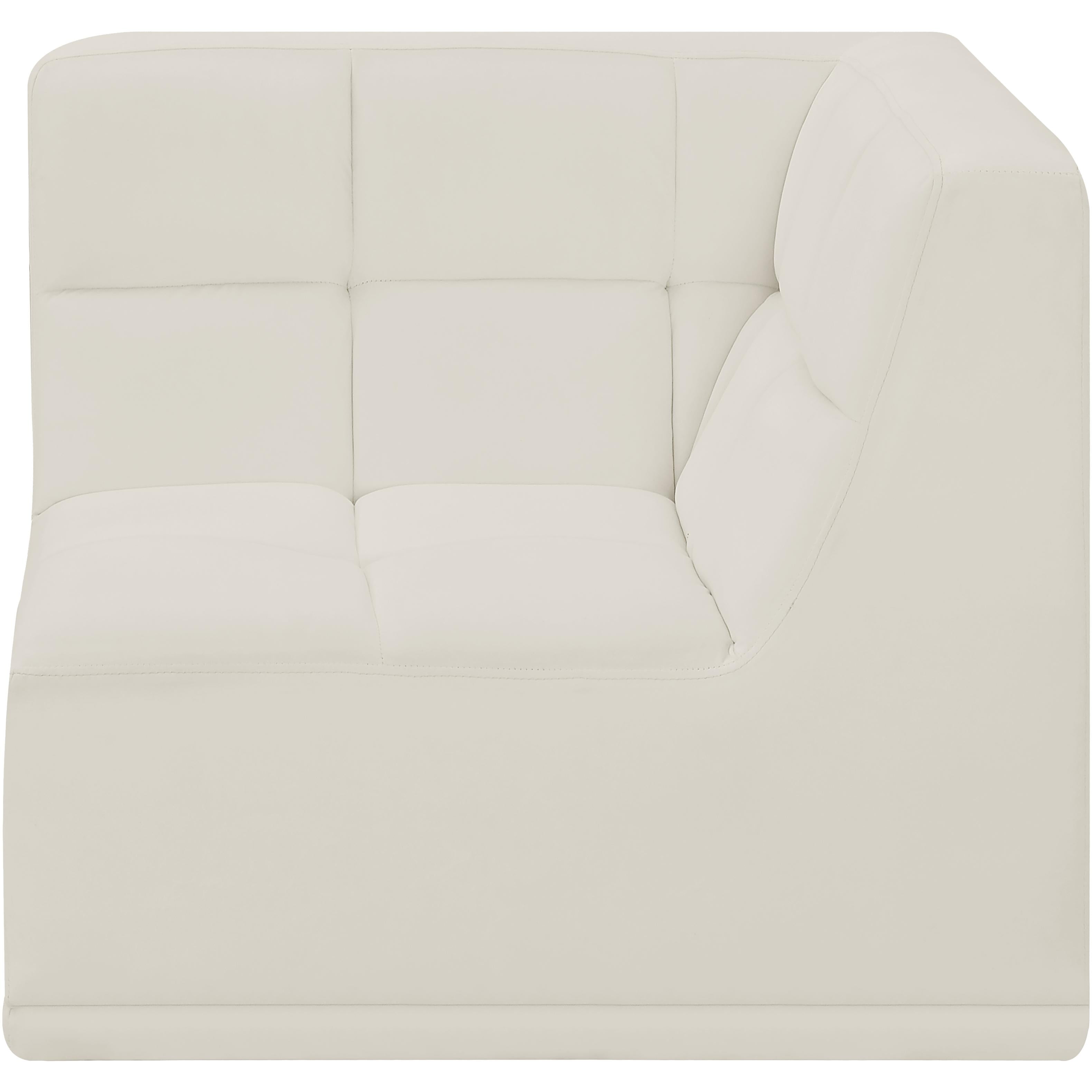 Meridian Relax Cream Velvet Corner Chair
