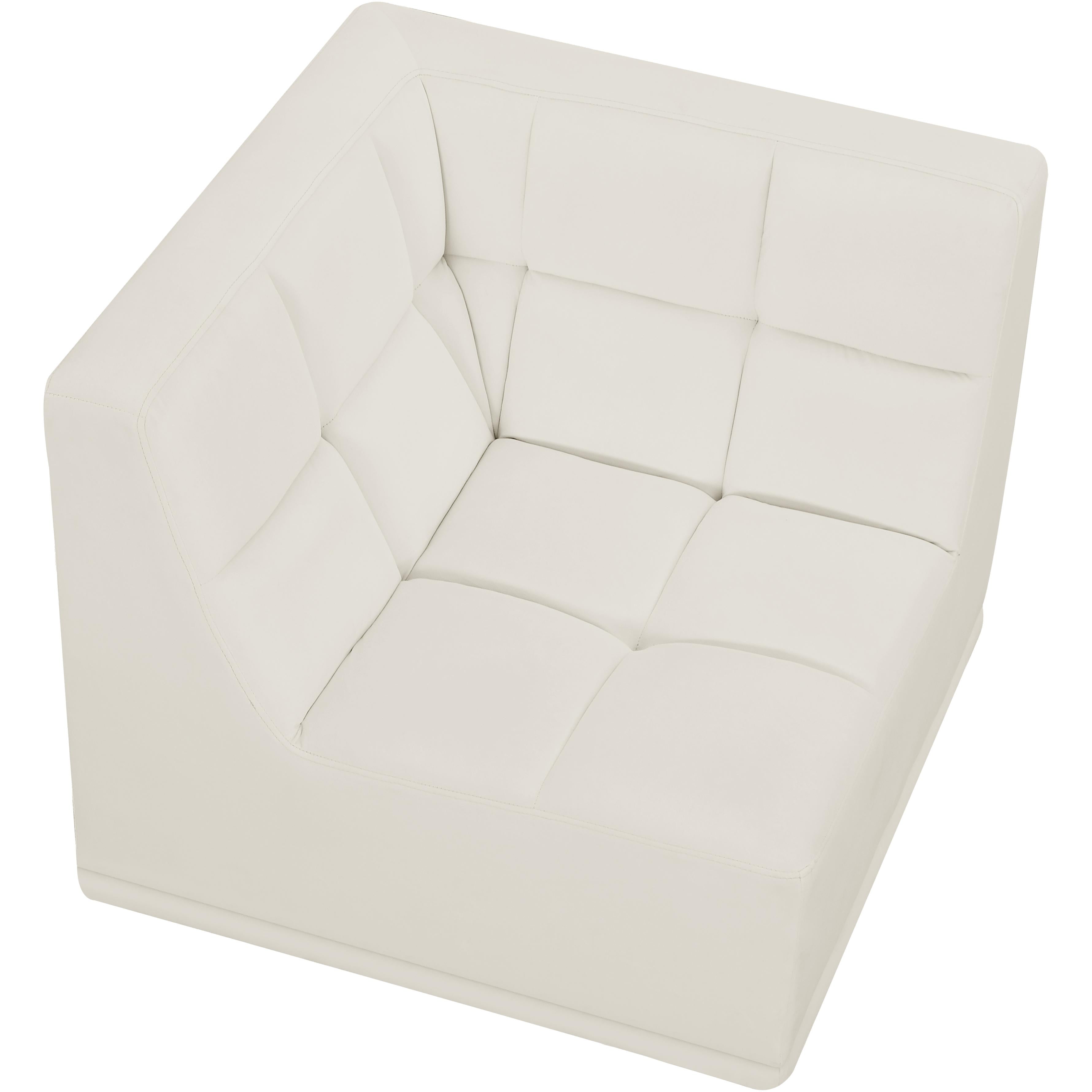 Meridian Relax Cream Velvet Corner Chair