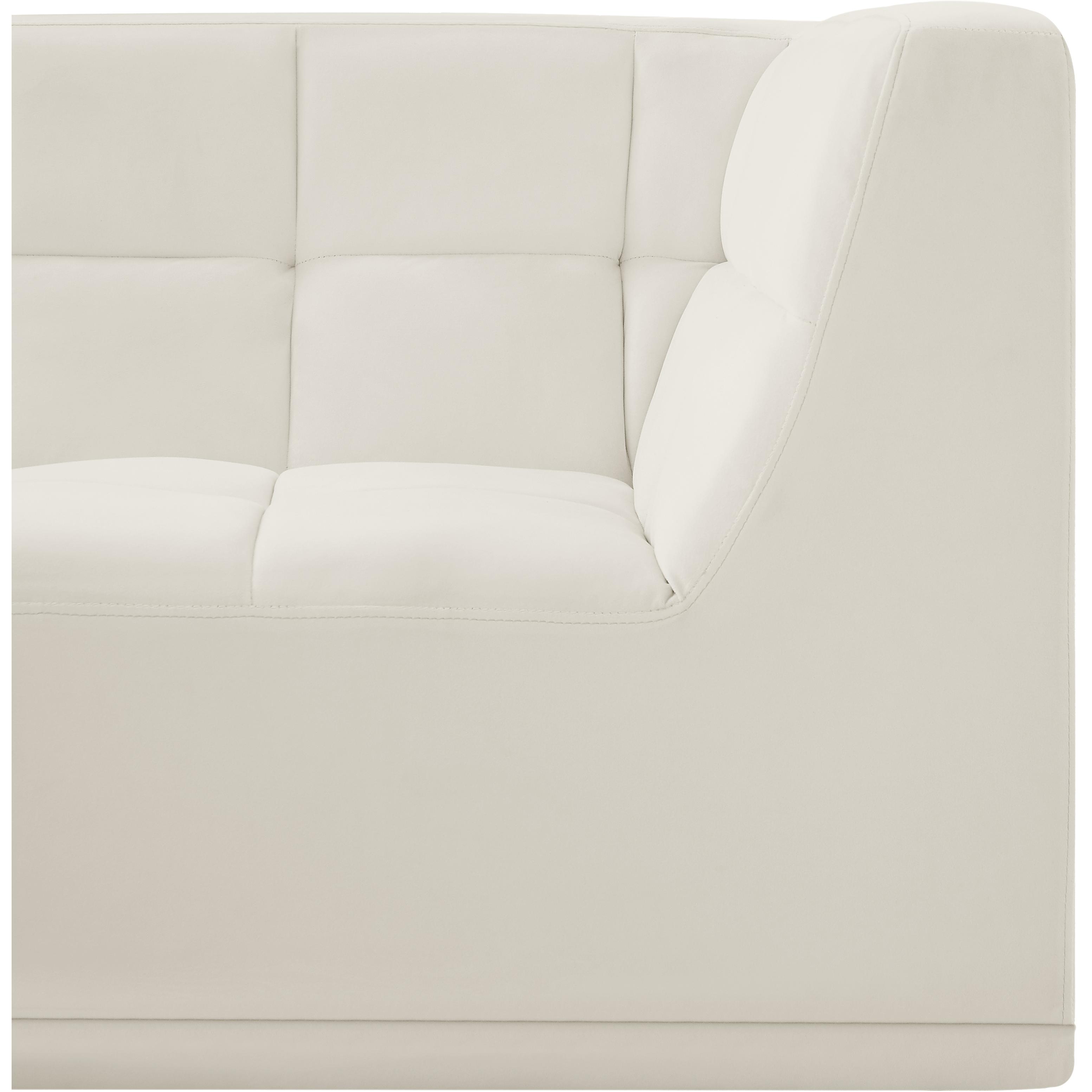 Meridian Relax Cream Velvet Corner Chair