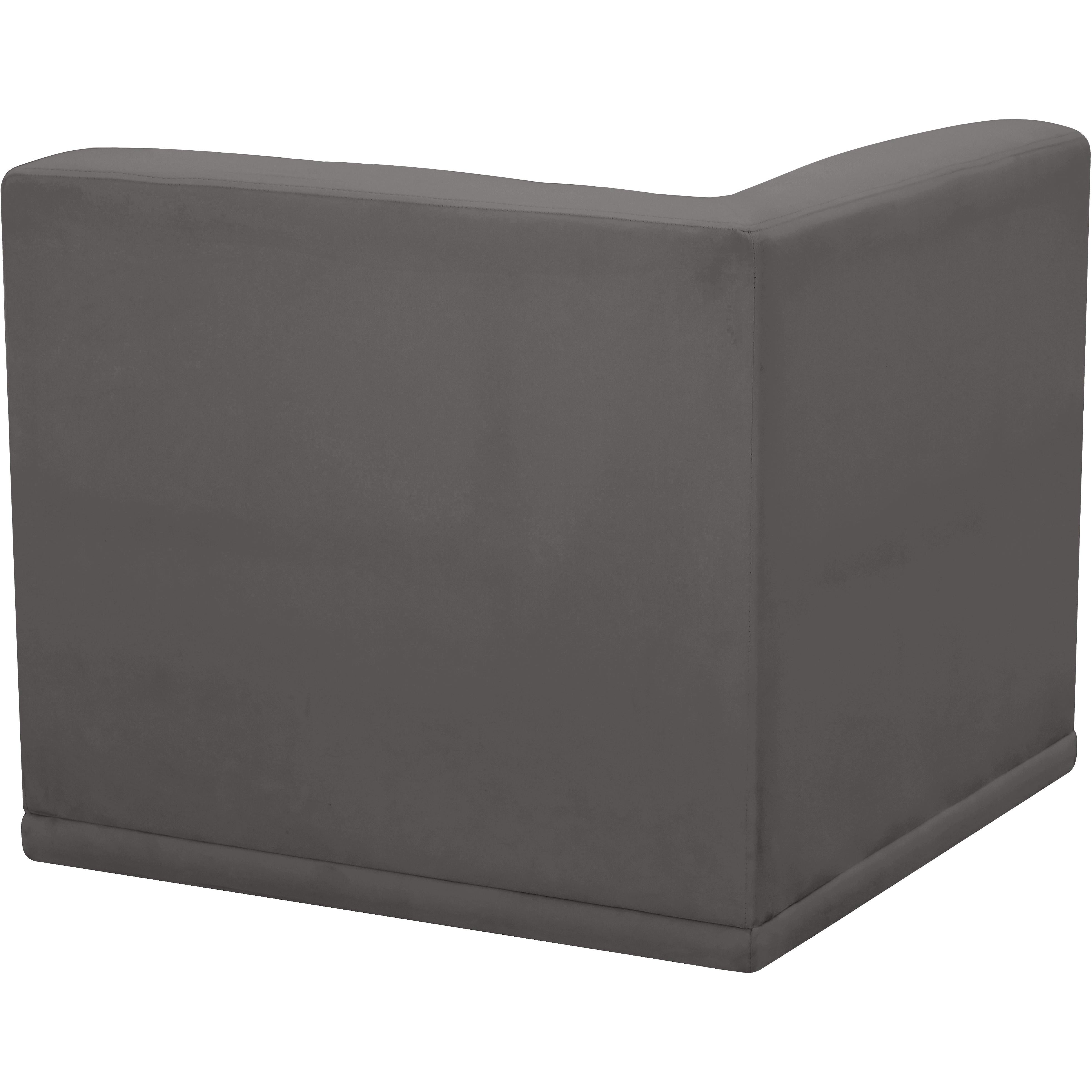 Meridian Relax Grey Velvet Corner Chair
