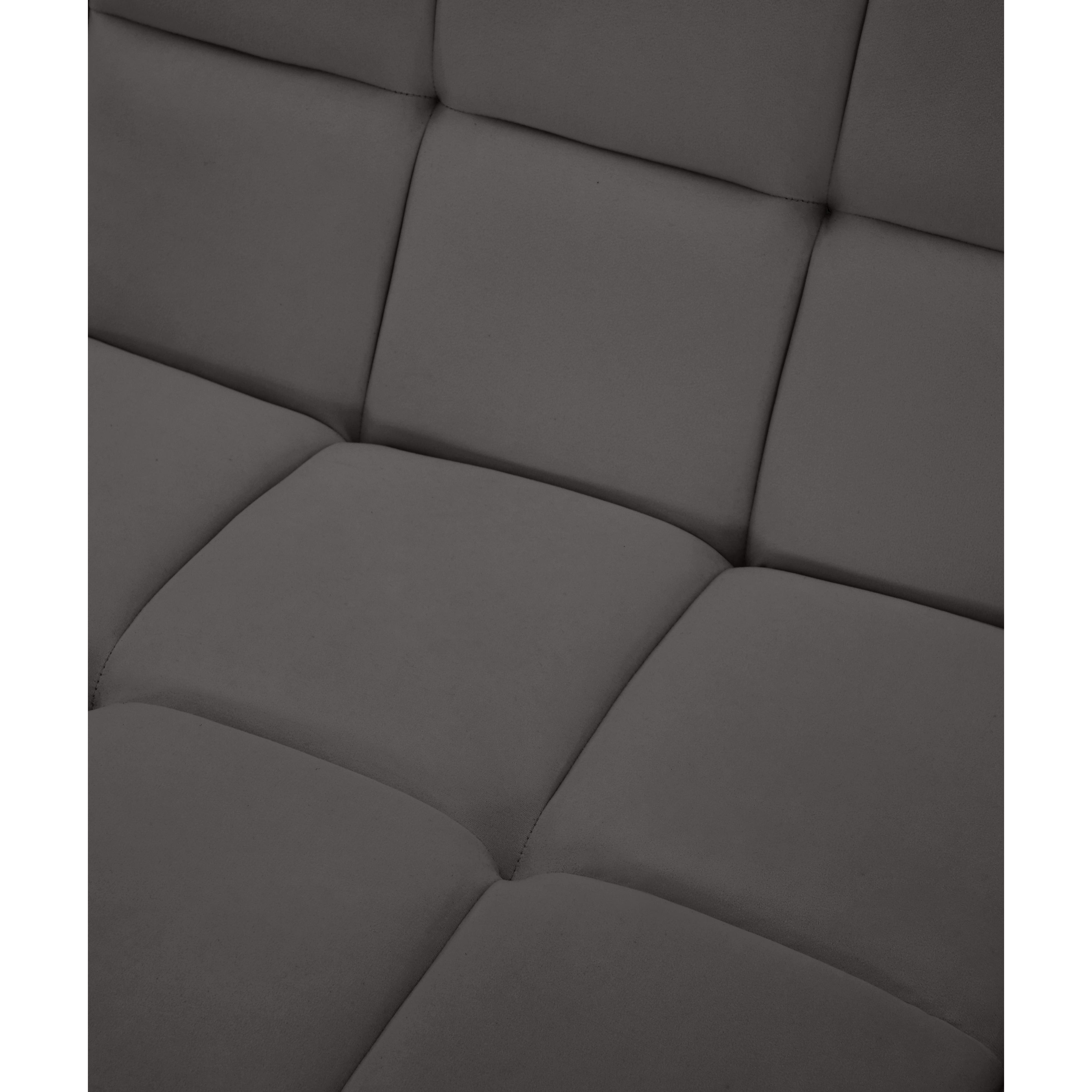 Meridian Relax Grey Velvet Corner Chair