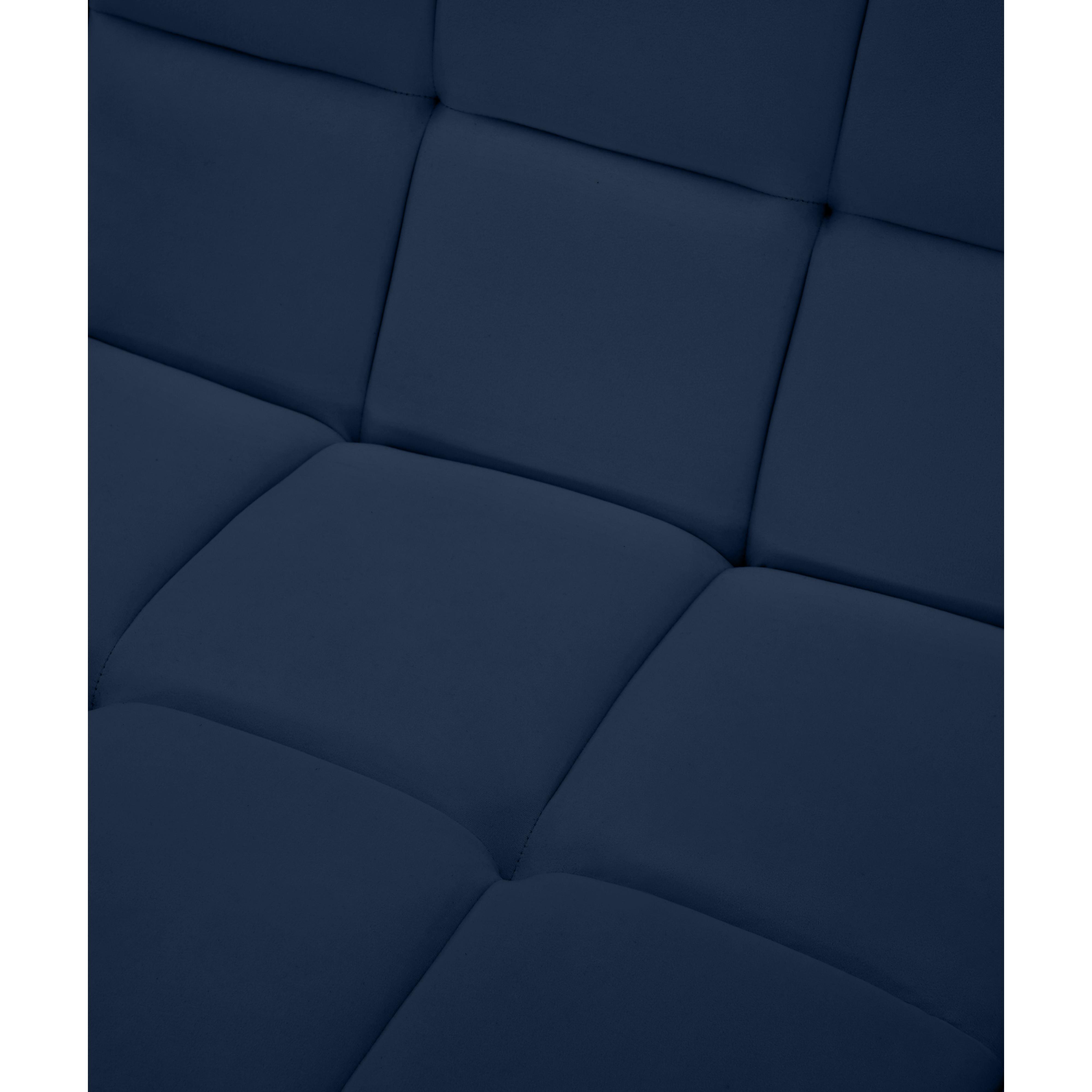 Meridian Relax Navy Velvet Armless Chair