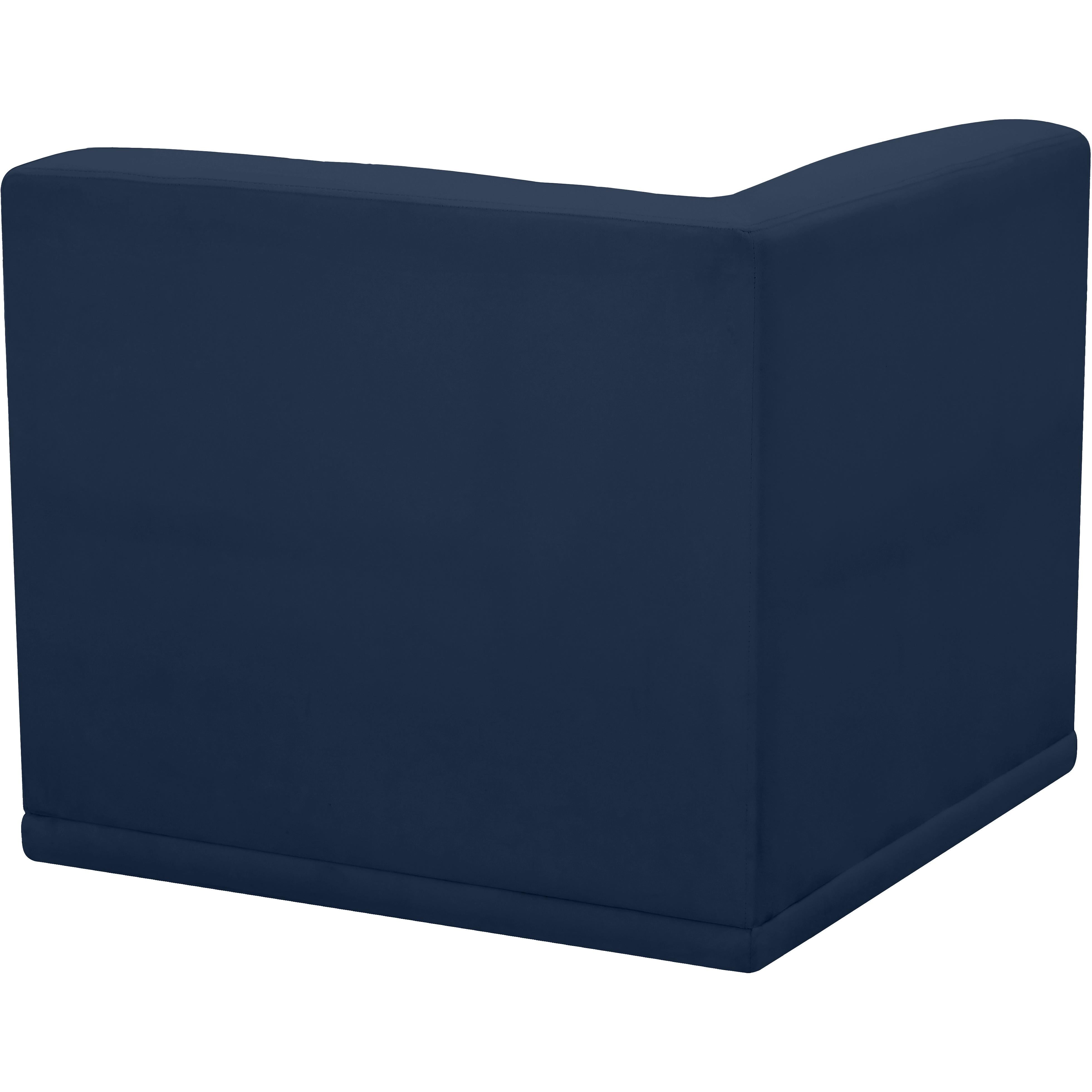 Meridian Relax Navy Velvet Corner Chair