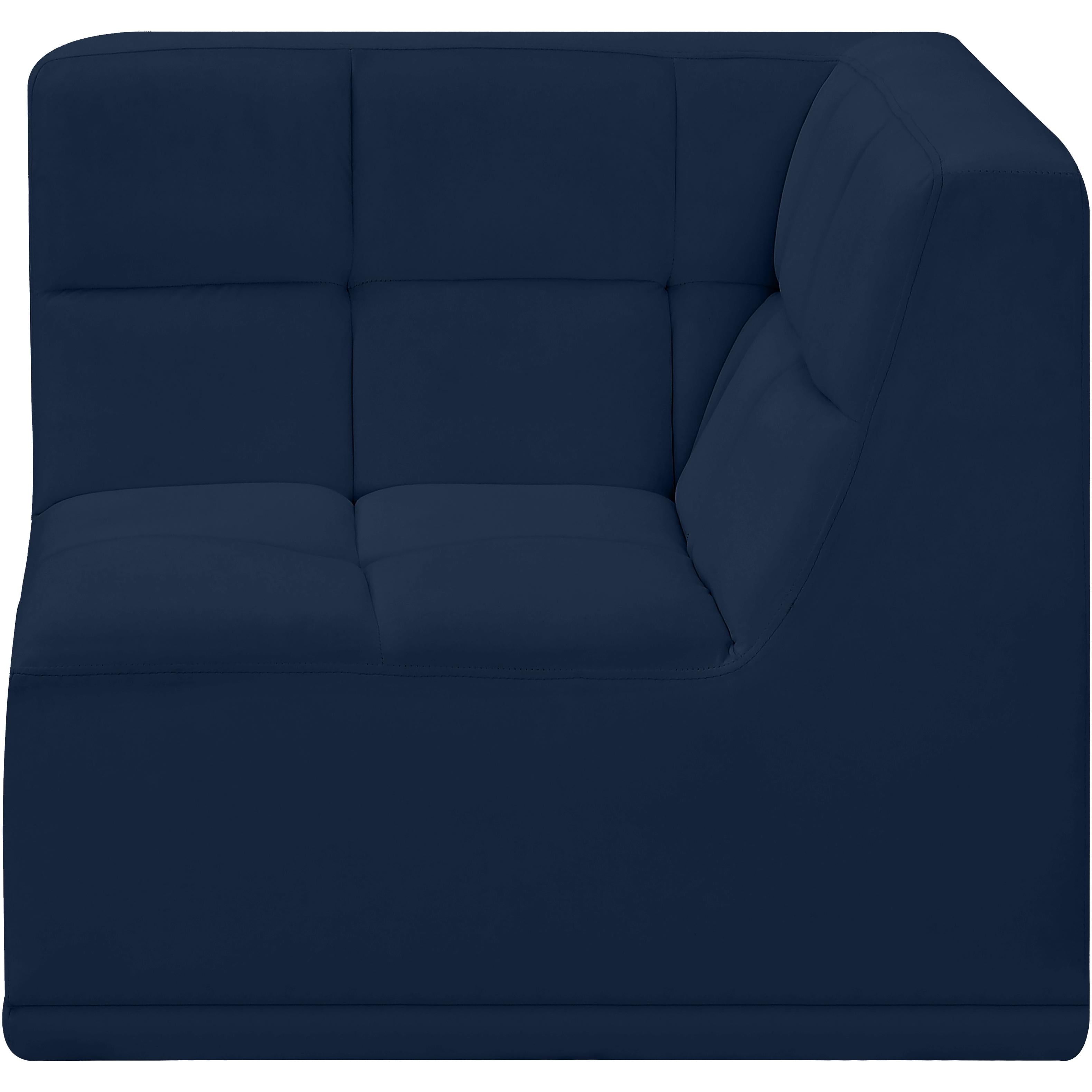 Meridian Relax Navy Velvet Corner Chair