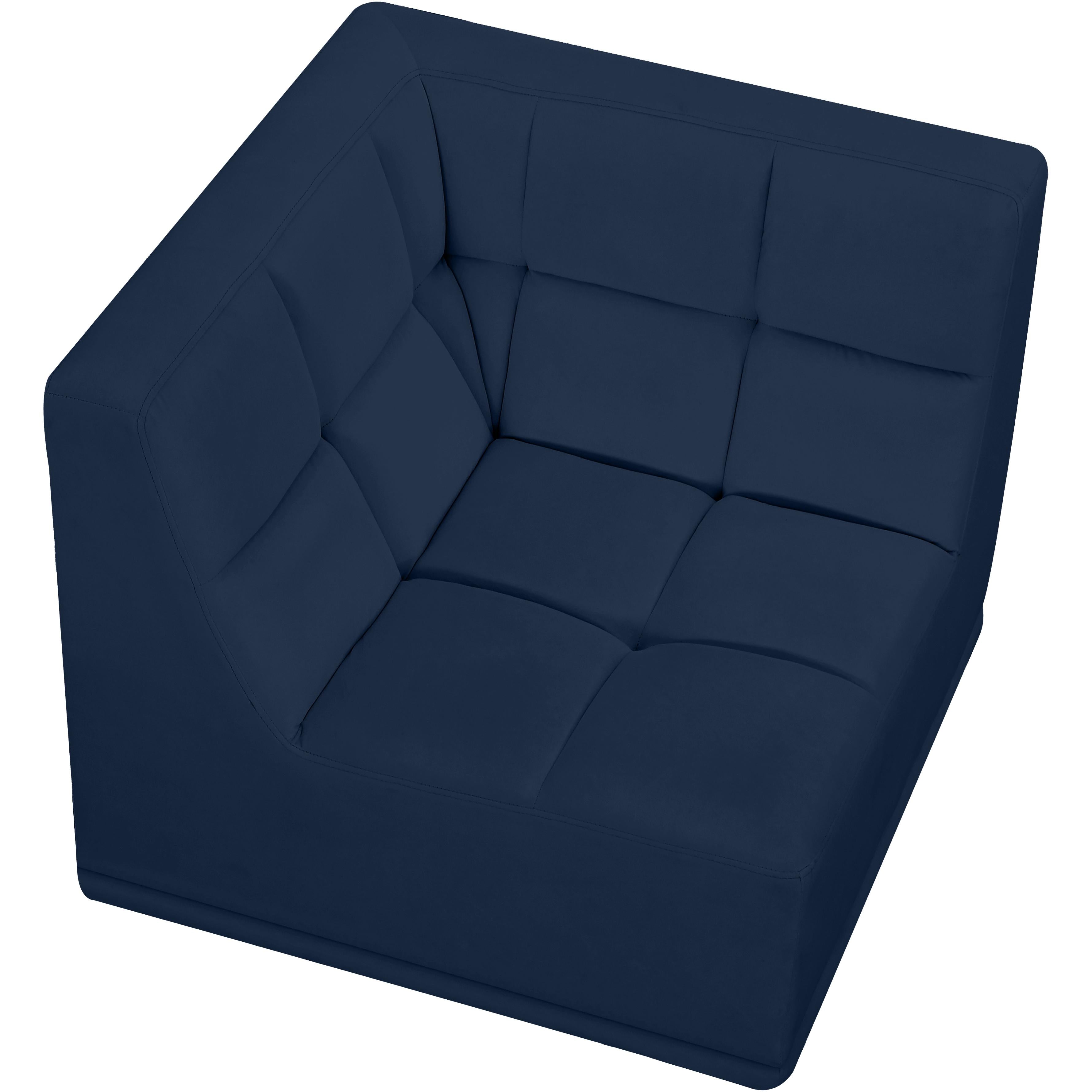 Meridian Relax Navy Velvet Corner Chair