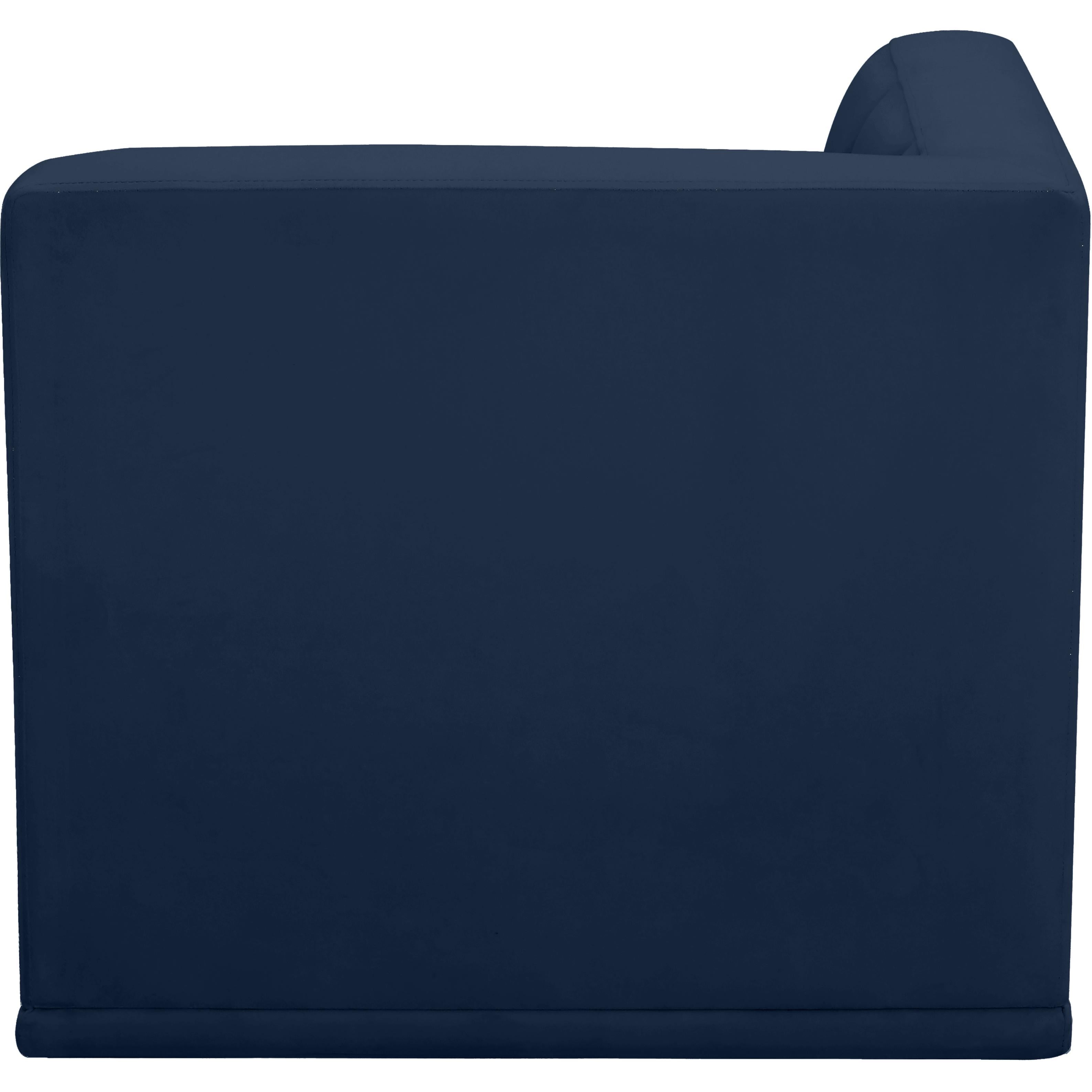 Meridian Relax Navy Velvet Corner Chair