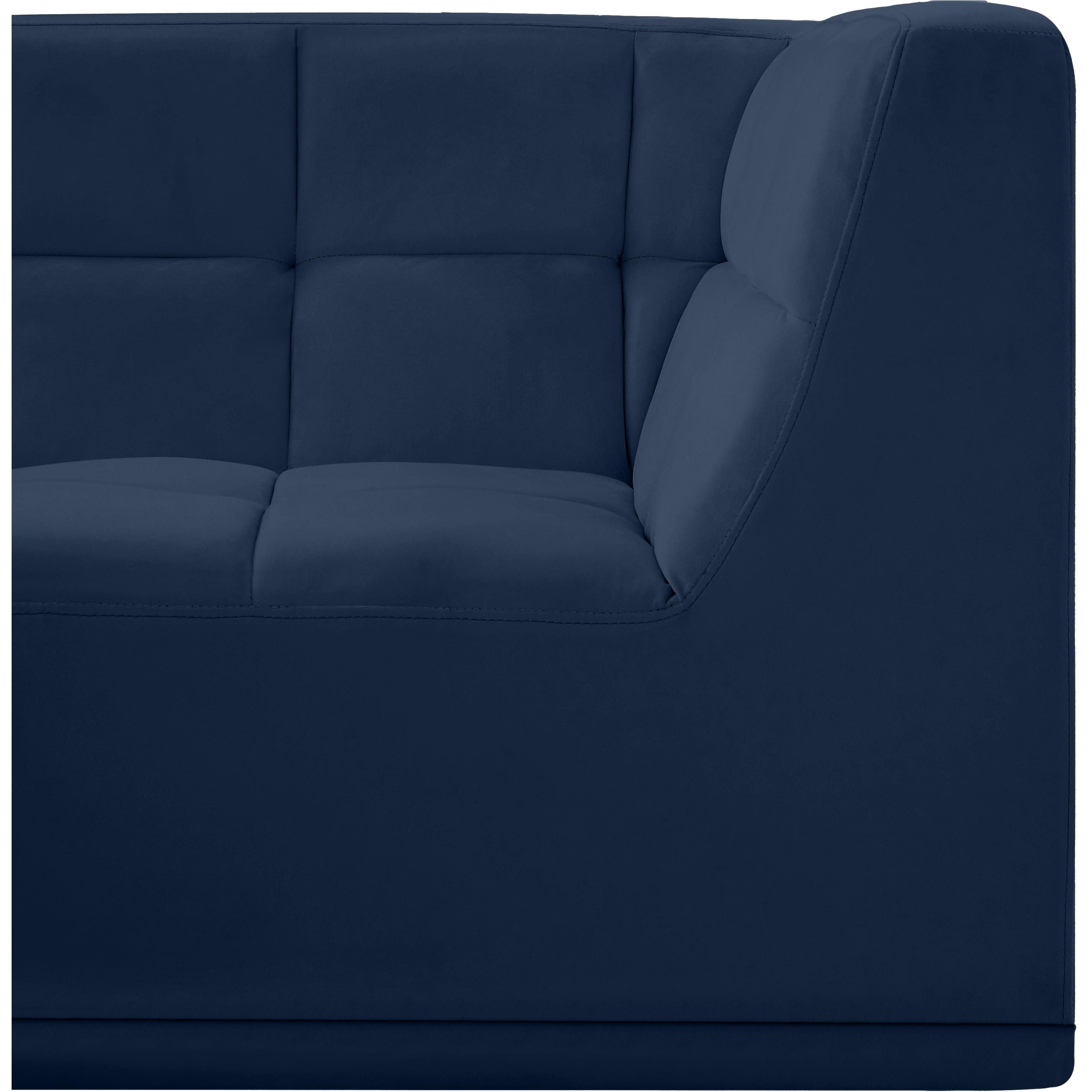 Meridian Relax Navy Velvet Corner Chair
