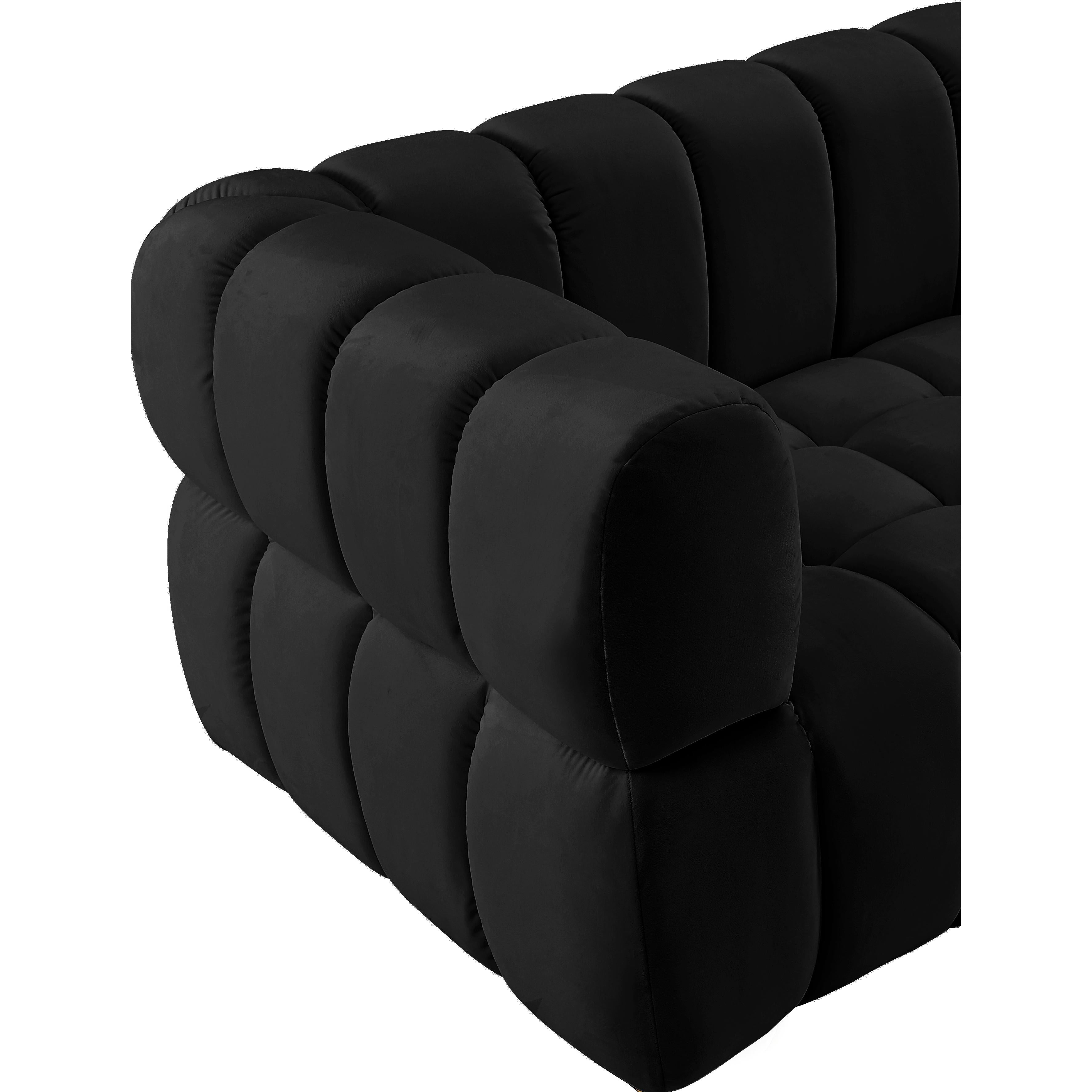 Meridian Gwen Black Velvet Chair