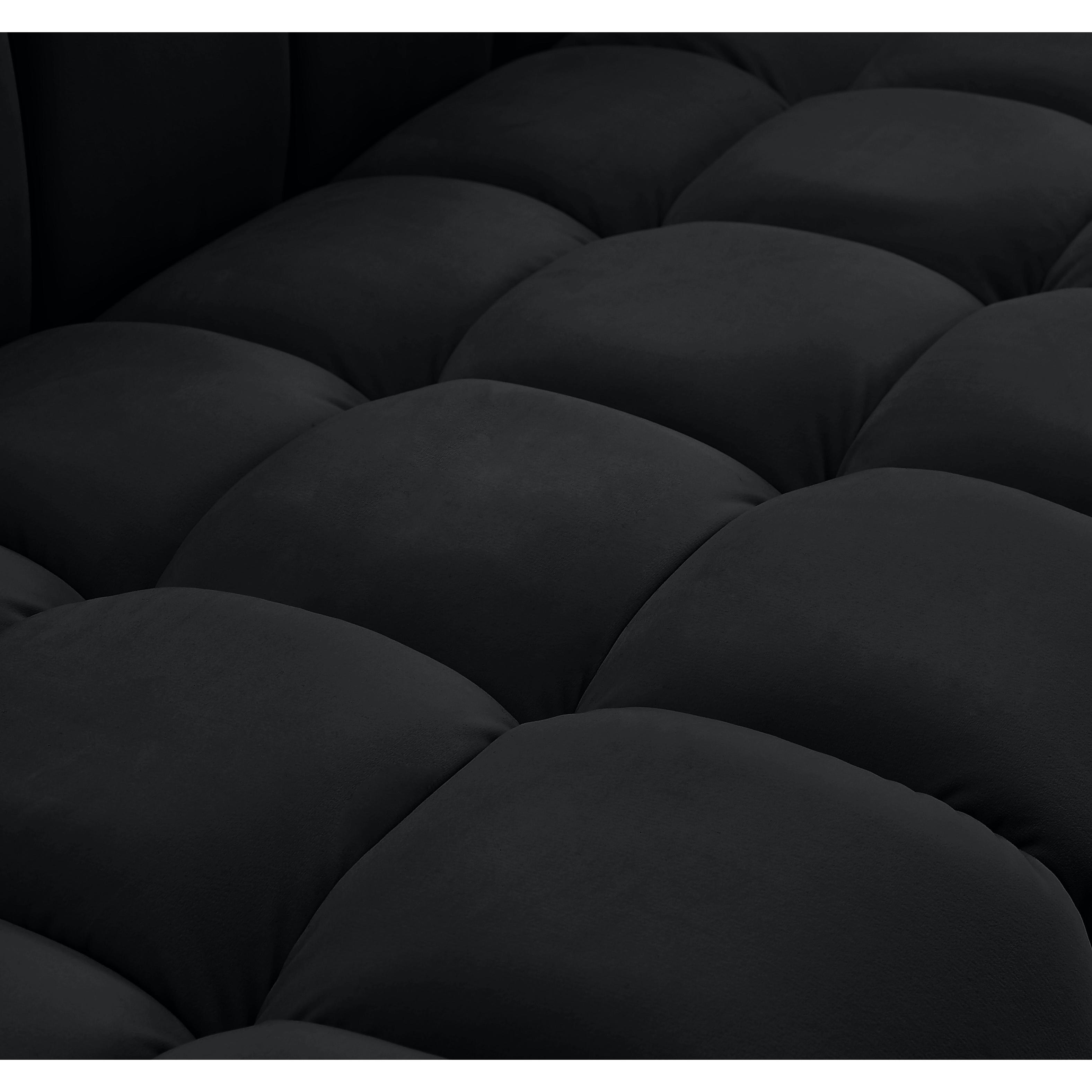 Meridian Gwen Black Velvet Chair
