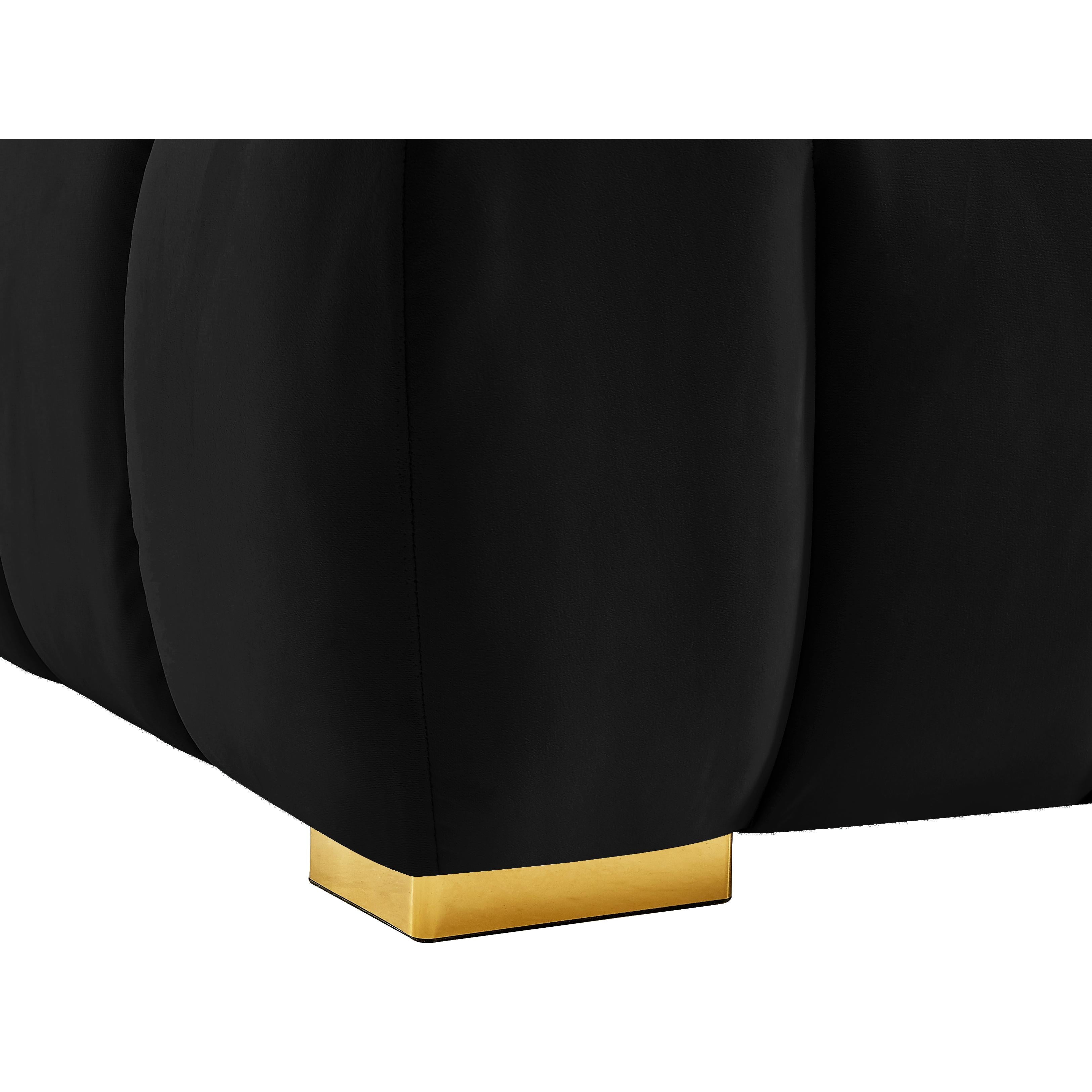 Meridian Gwen Black Velvet Chair