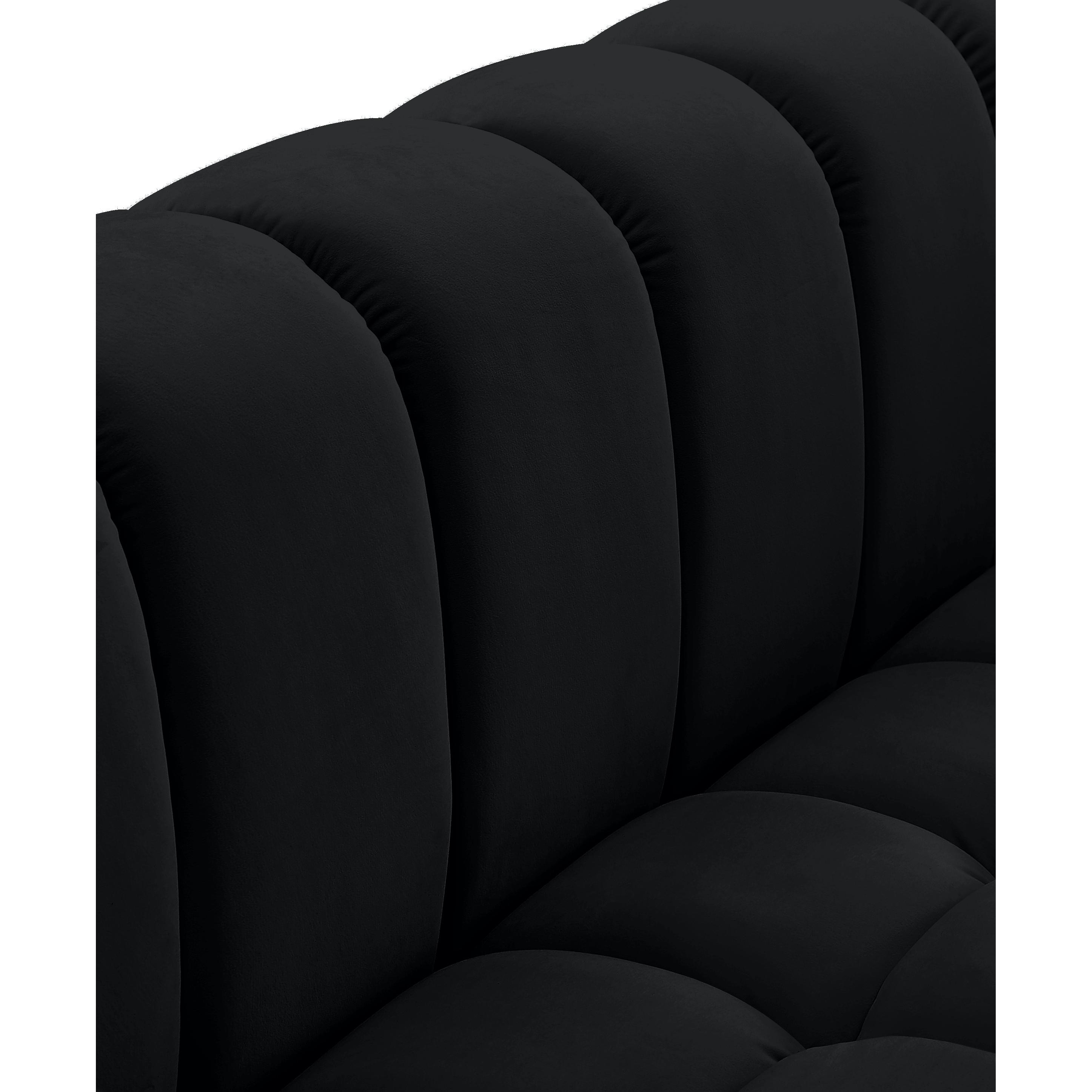 Meridian Gwen Black Velvet Chair