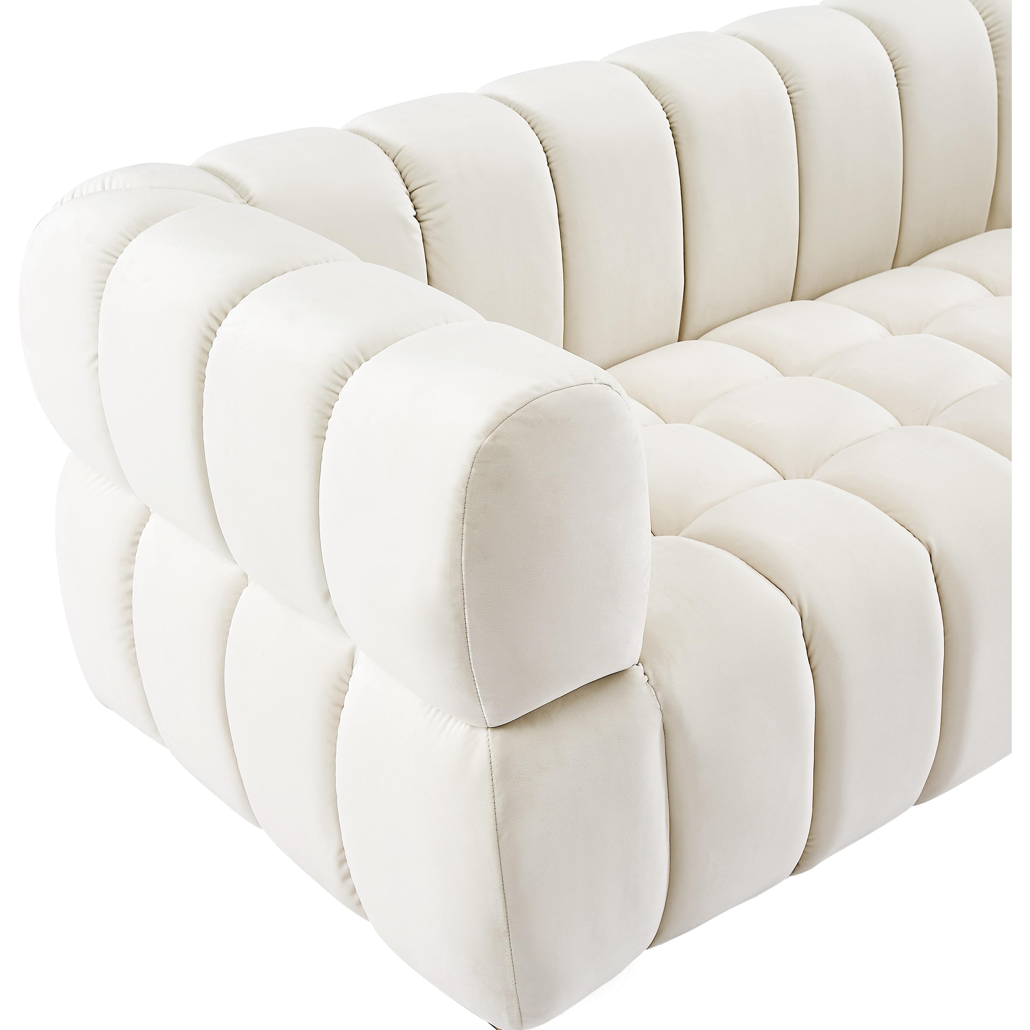 Meridian Gwen Cream Velvet Chair