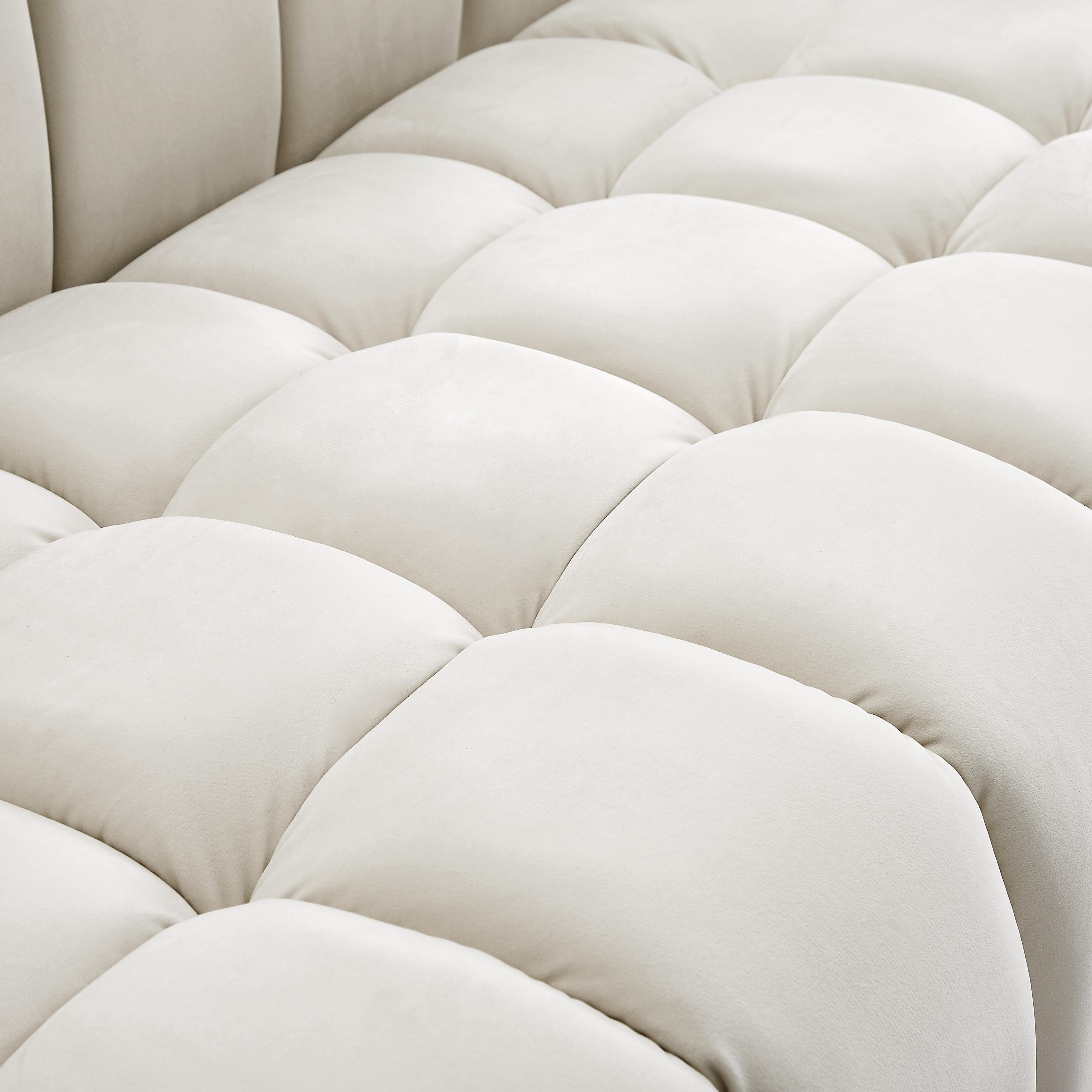 Meridian Gwen Cream Velvet Chair