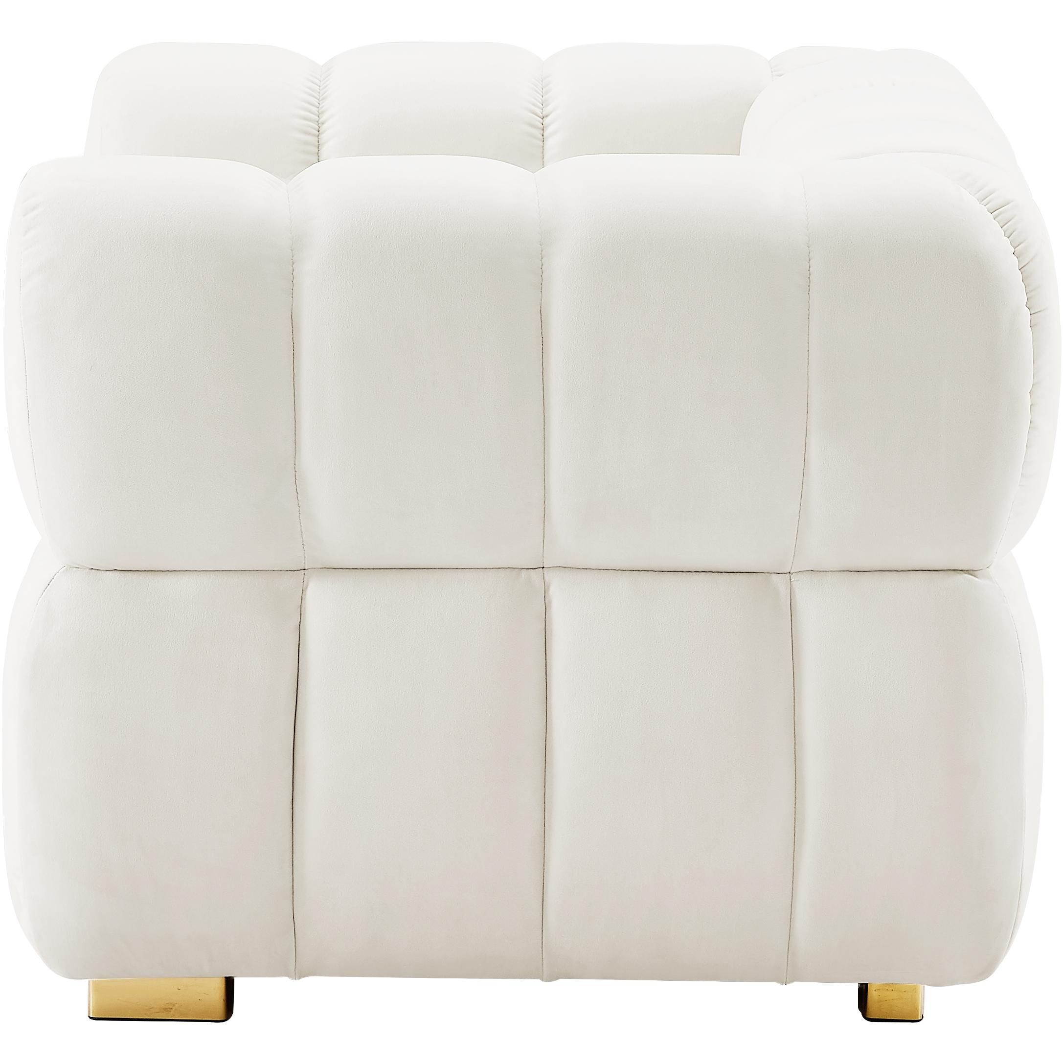 Meridian Gwen Cream Velvet Chair