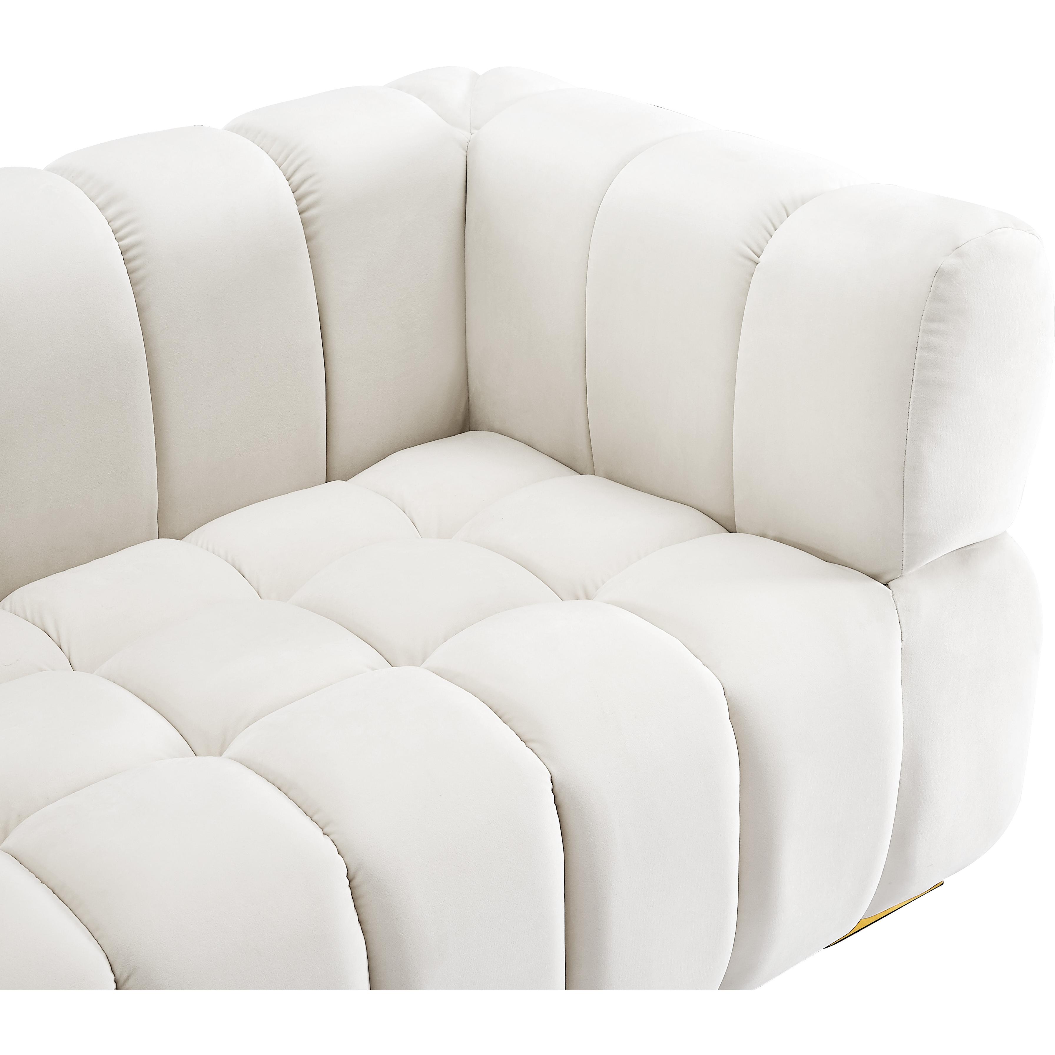 Meridian Gwen Cream Velvet Chair