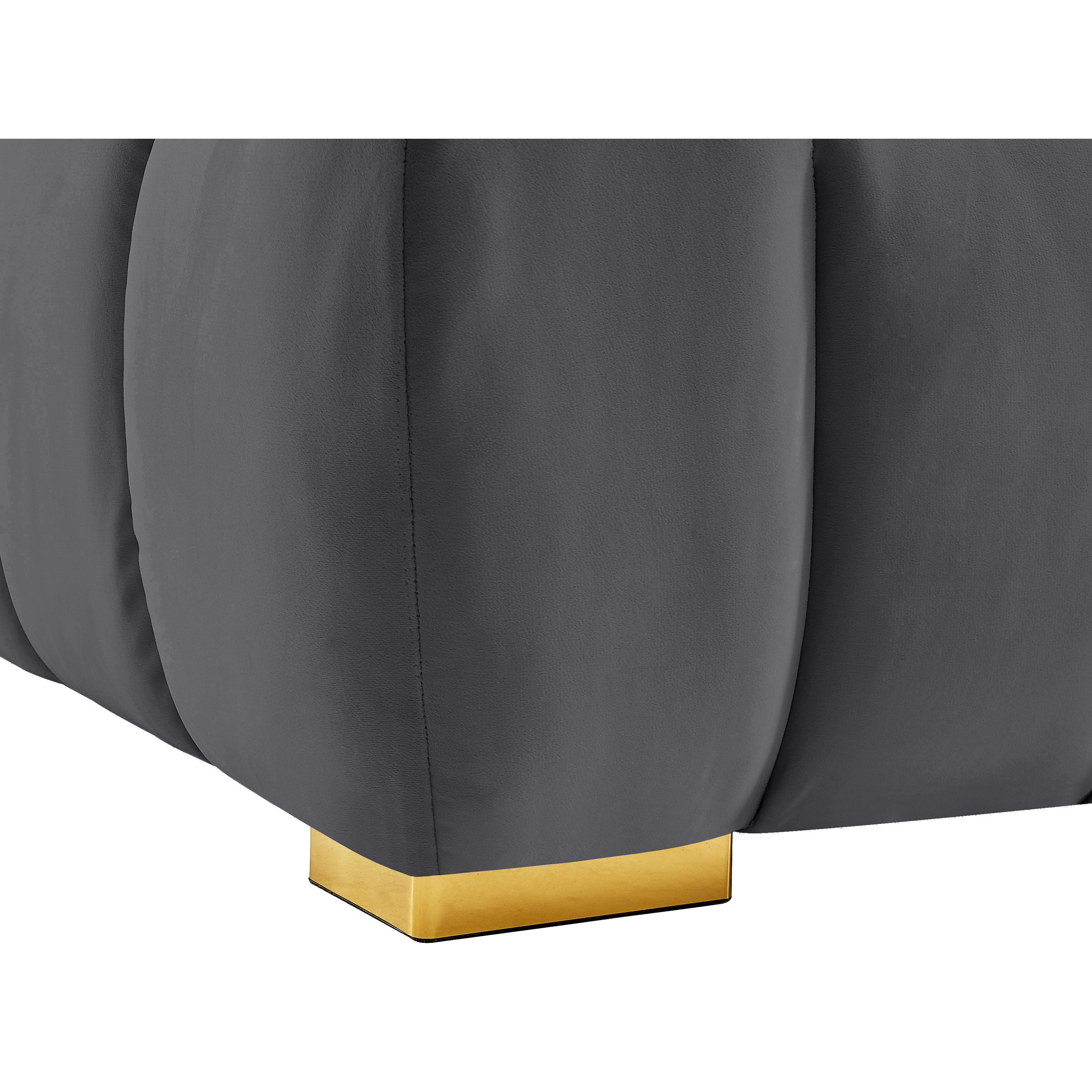 Meridian Gwen Grey Velvet Chair