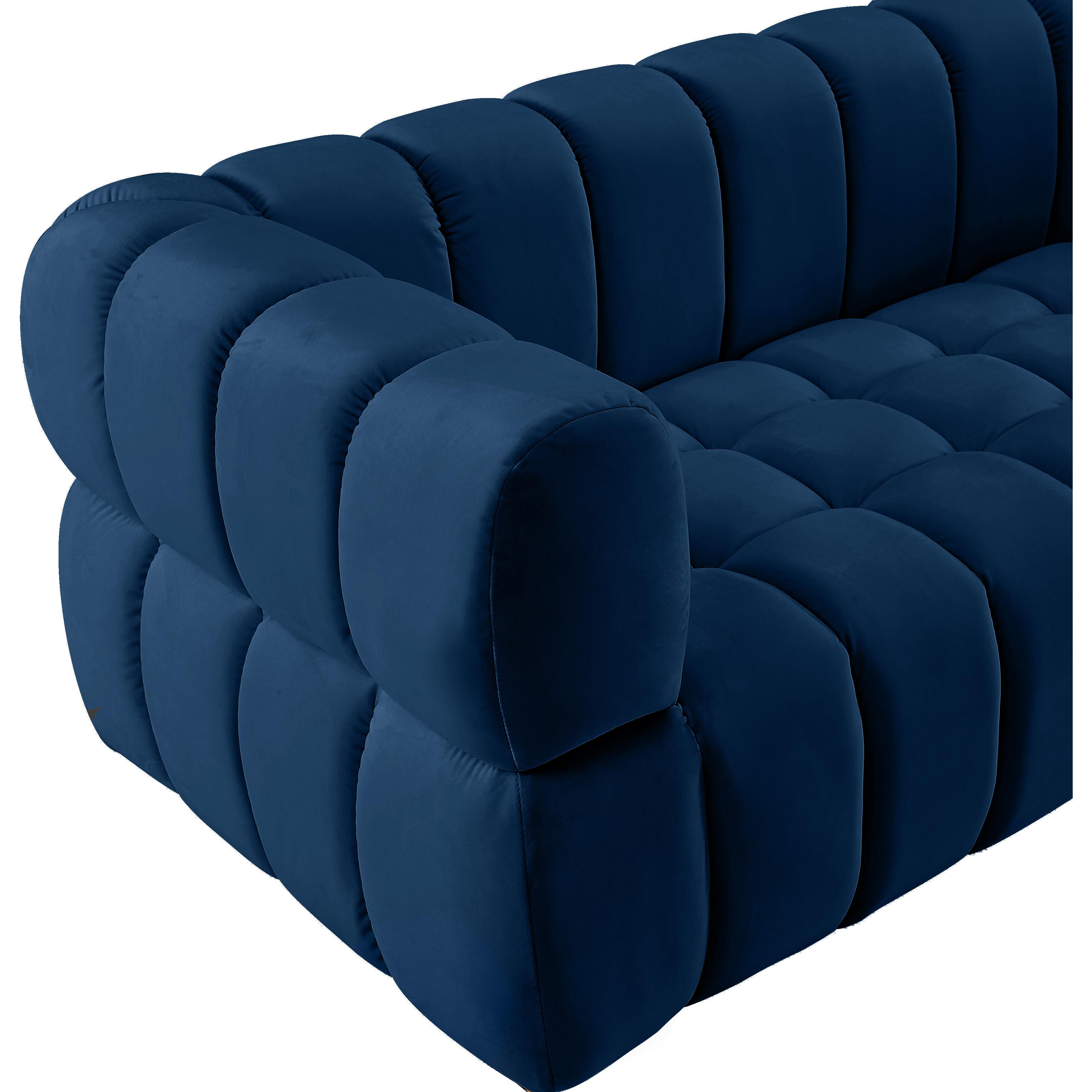 Meridian Gwen Navy Velvet Chair