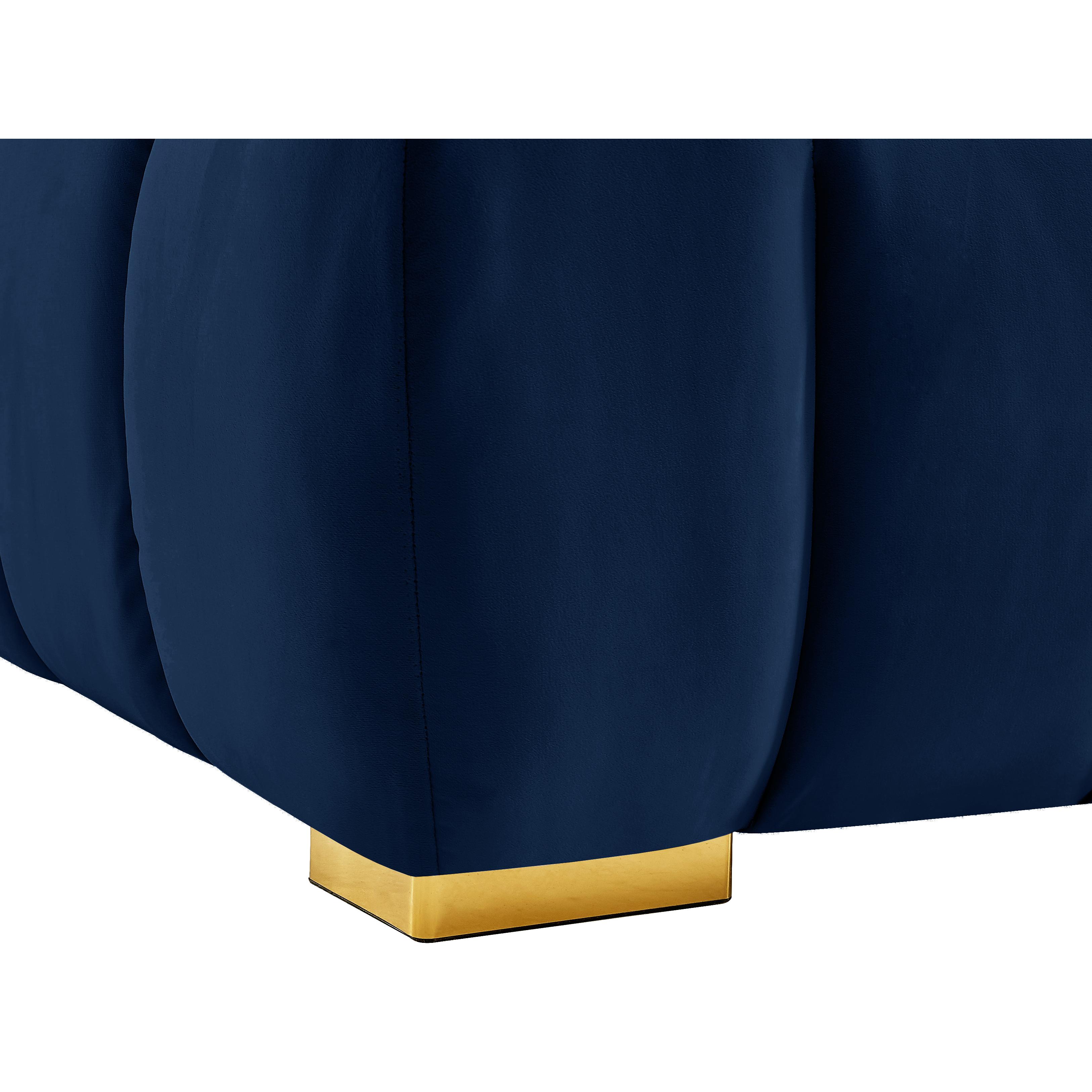 Meridian Gwen Navy Velvet Chair