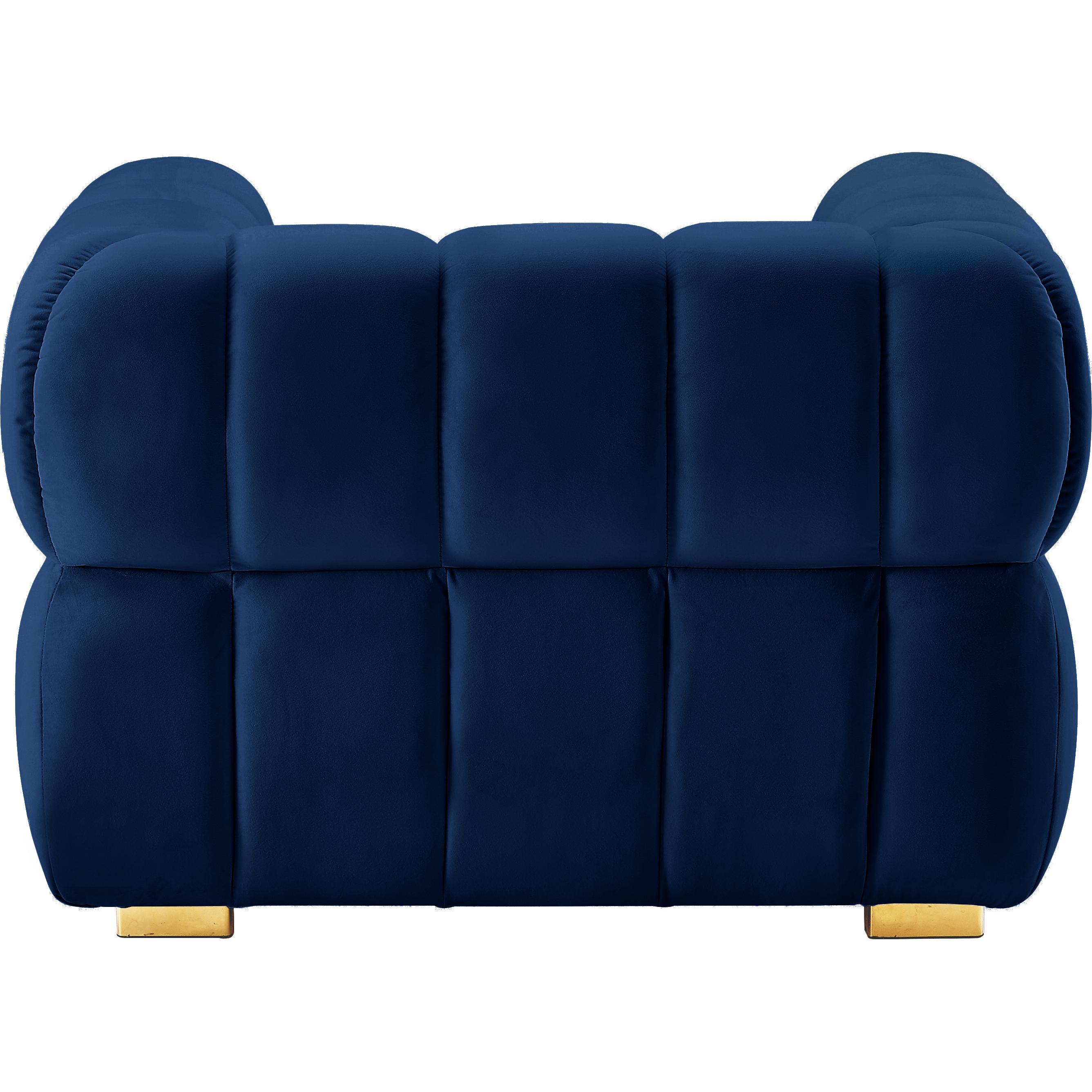 Meridian Gwen Navy Velvet Chair