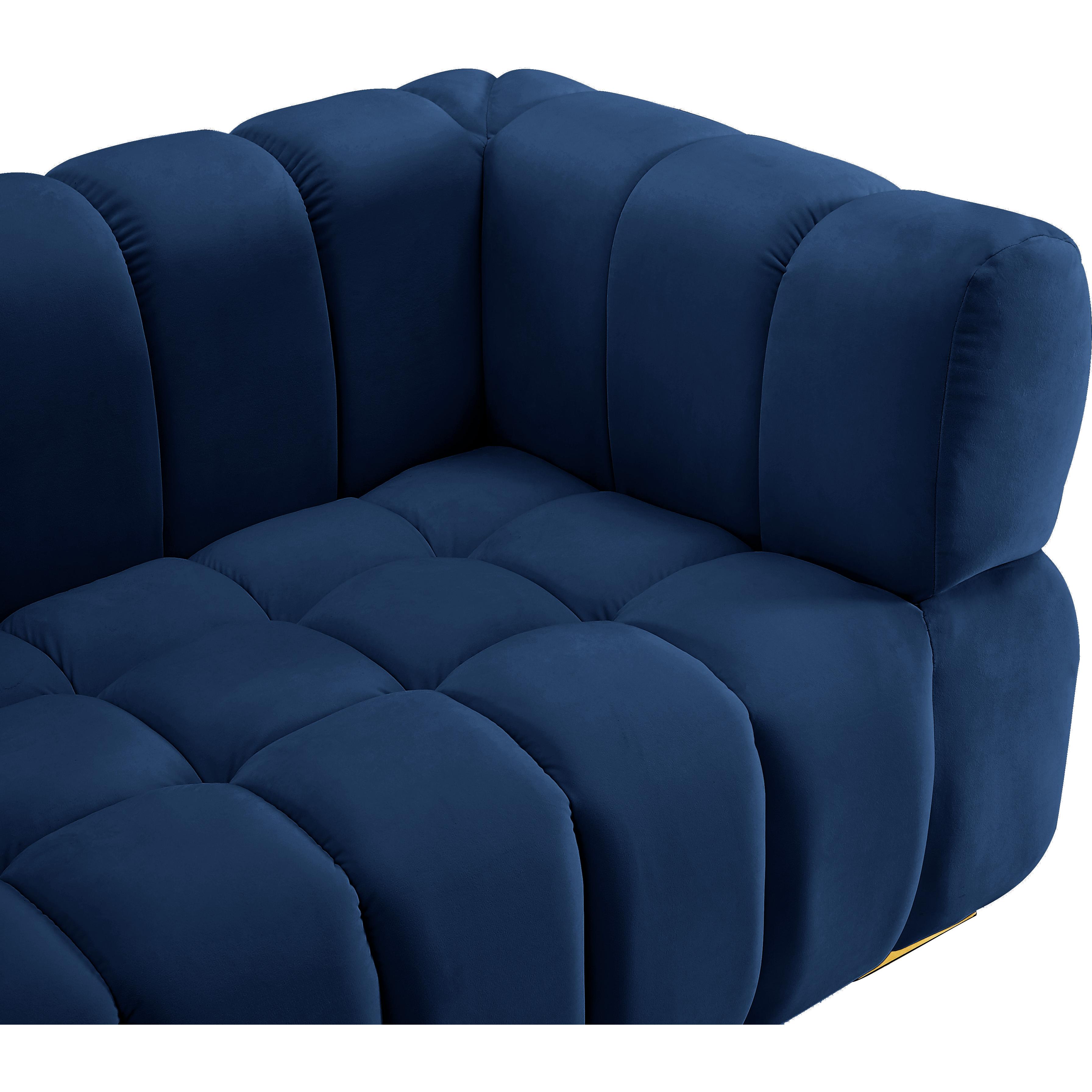 Meridian Gwen Navy Velvet Chair
