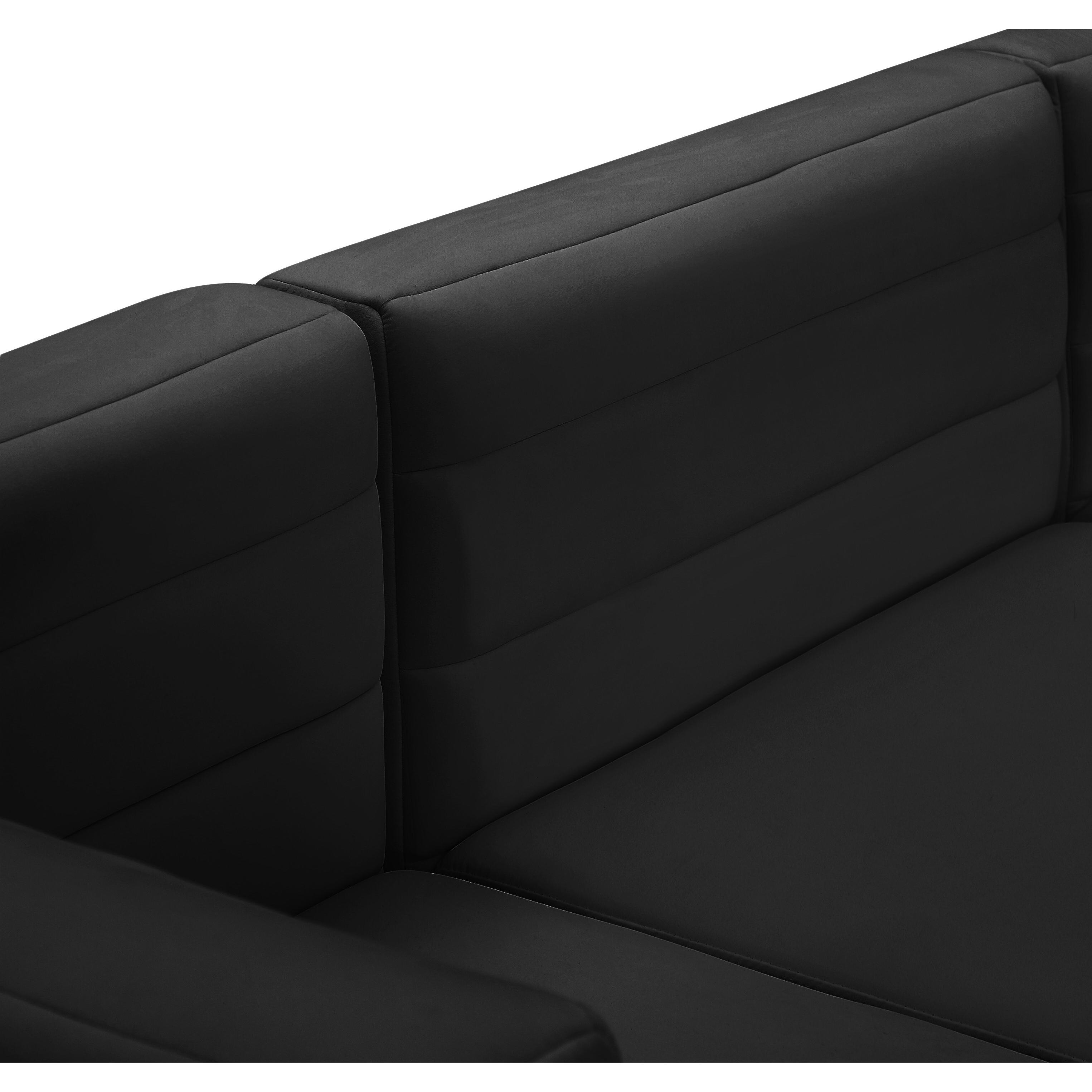 Meridian Quincy Black Velvet Modular Corner Chair