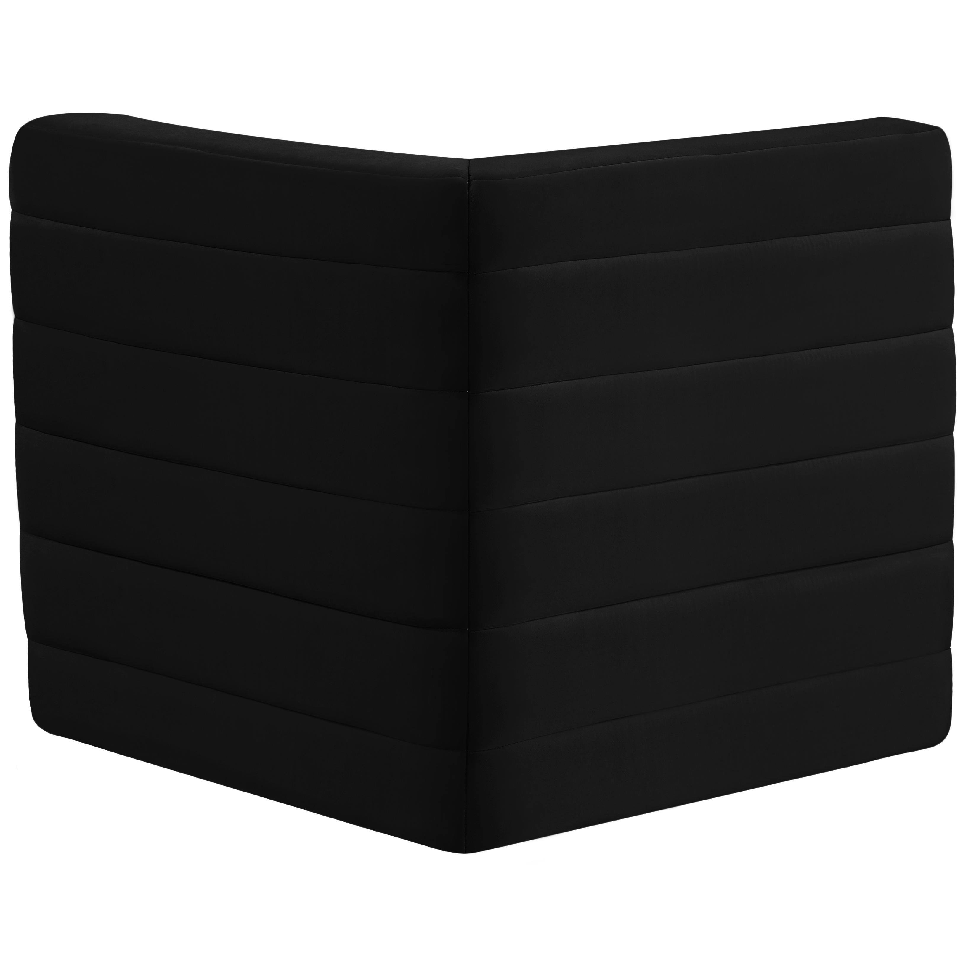 Meridian Quincy Black Velvet Modular Corner Chair