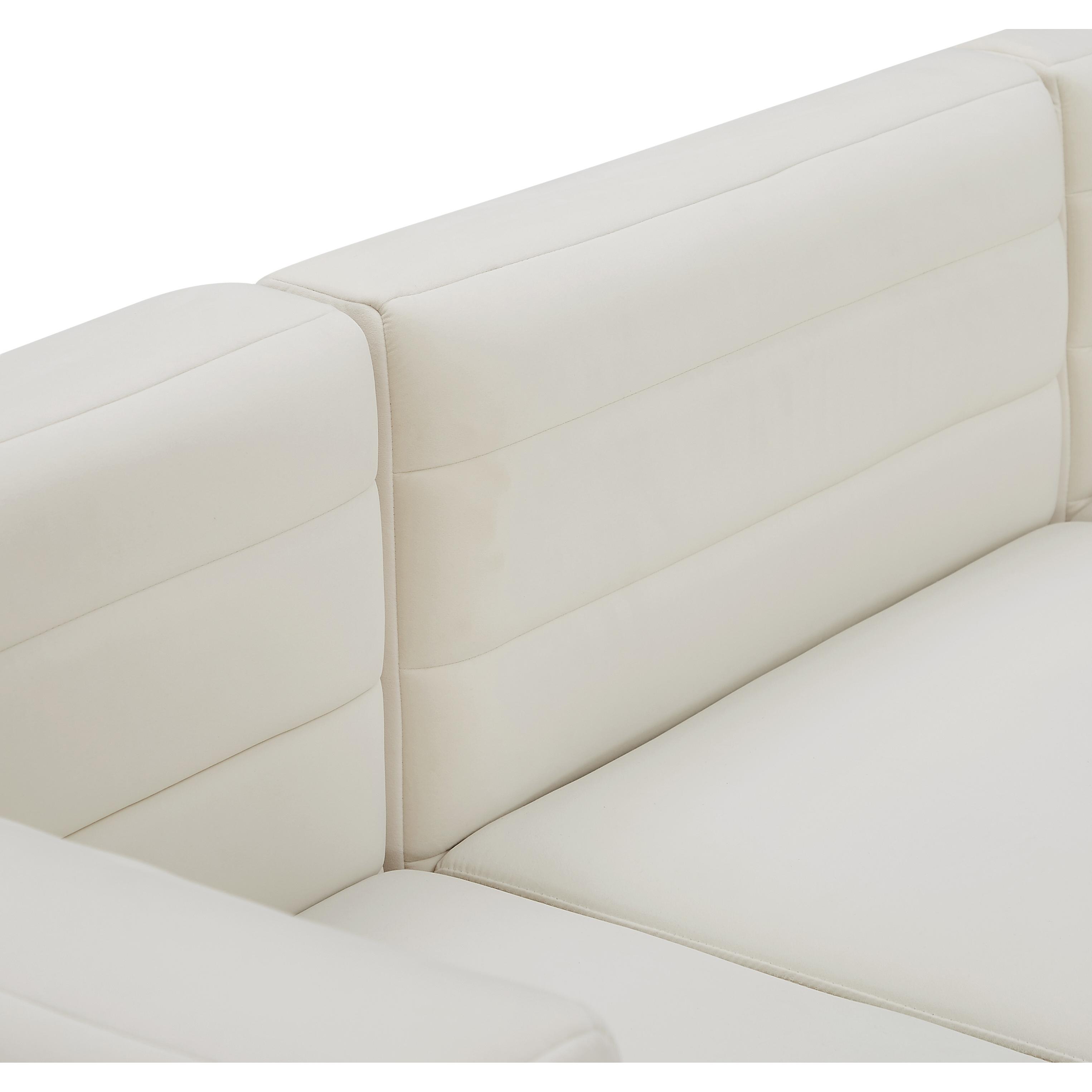 Meridian Quincy Cream Velvet Modular Corner Chair