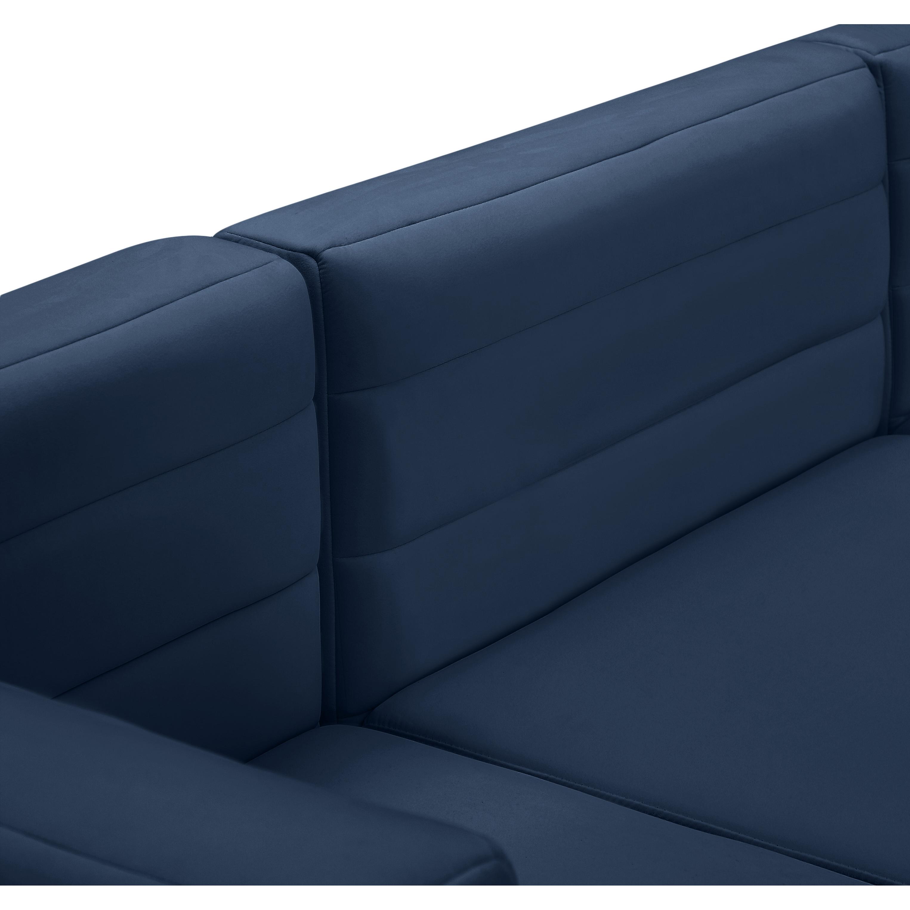 Meridian Quincy Navy Velvet Modular Corner Chair