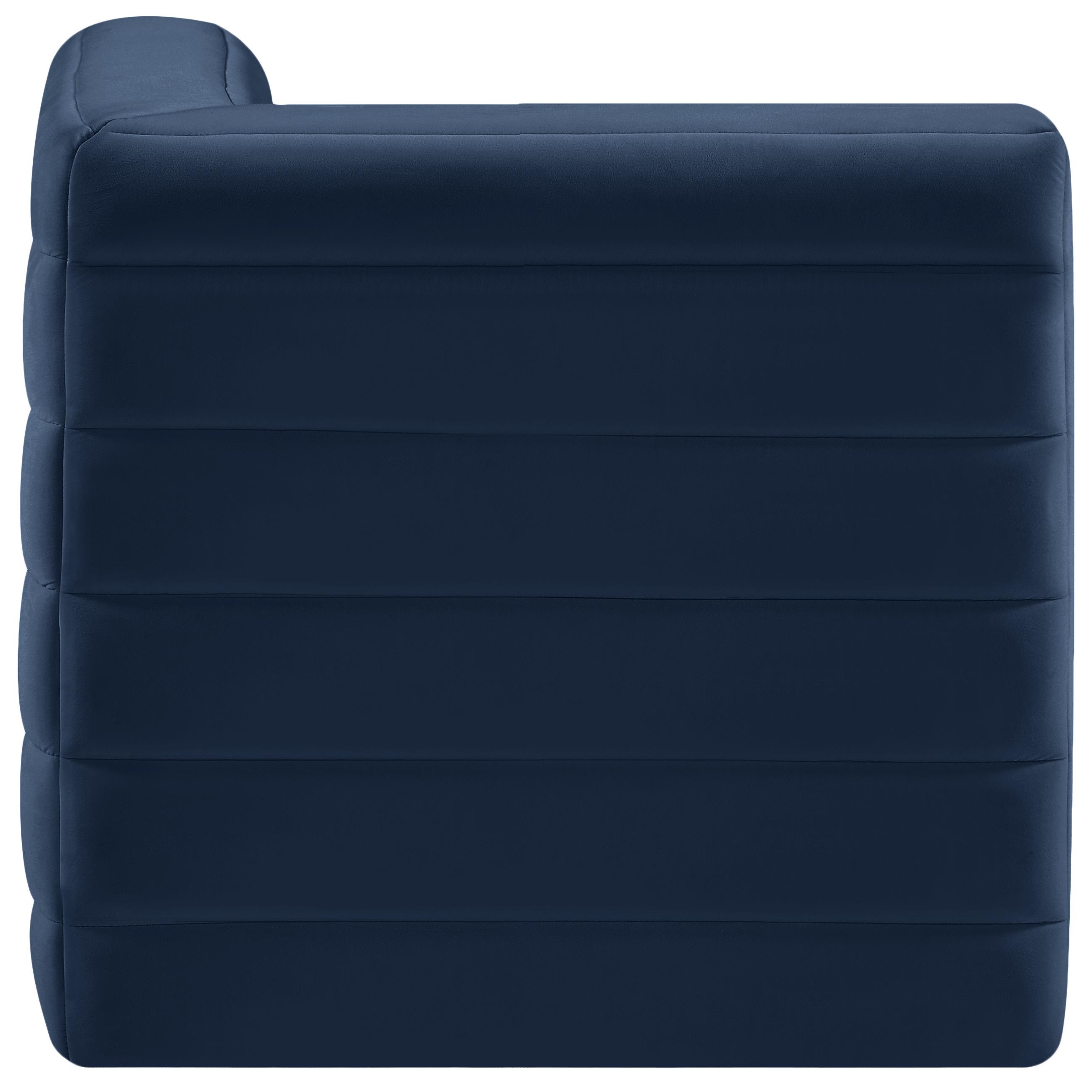 Meridian Quincy Navy Velvet Modular Corner Chair