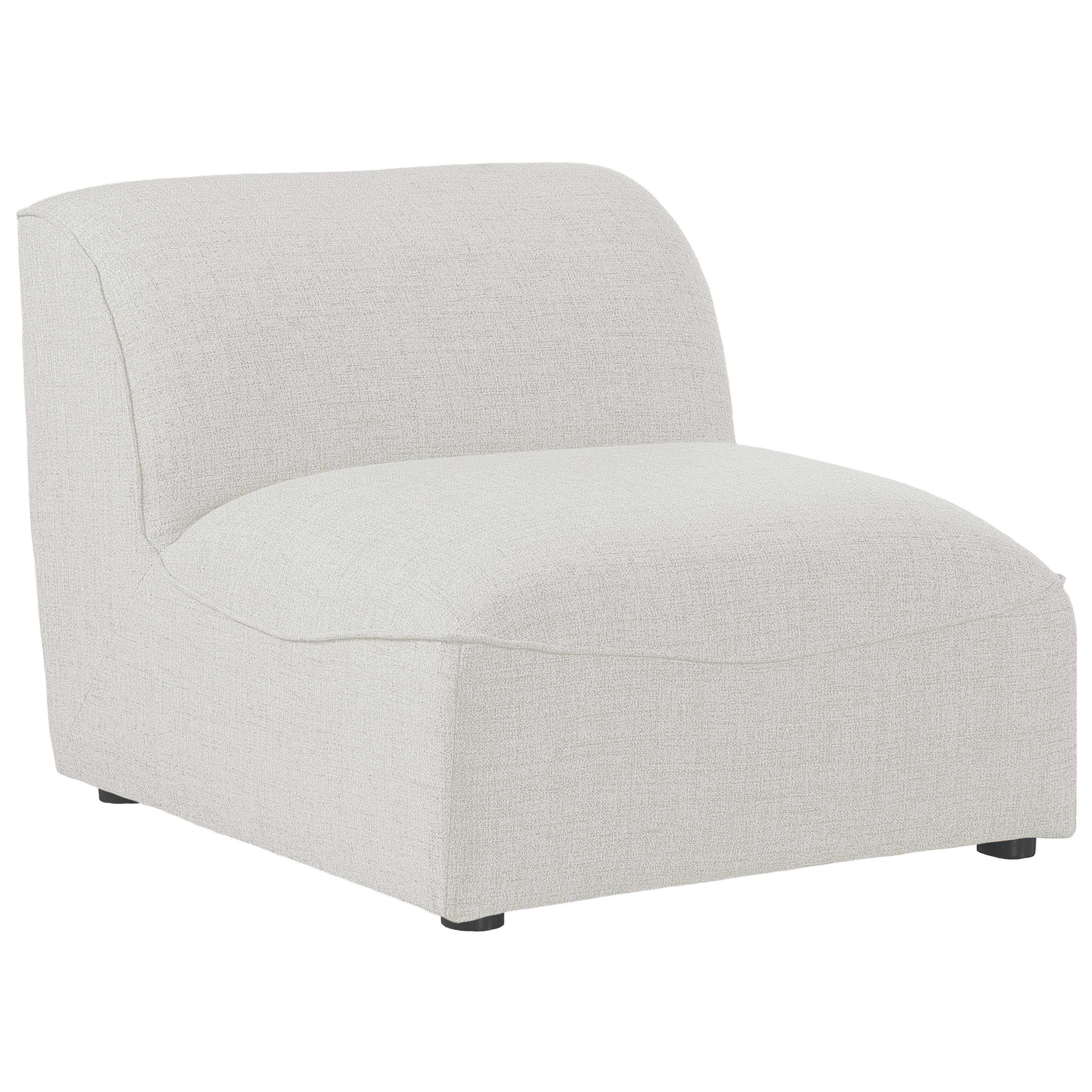 Meridian Miramar Cream Durable Linen Textured Armless